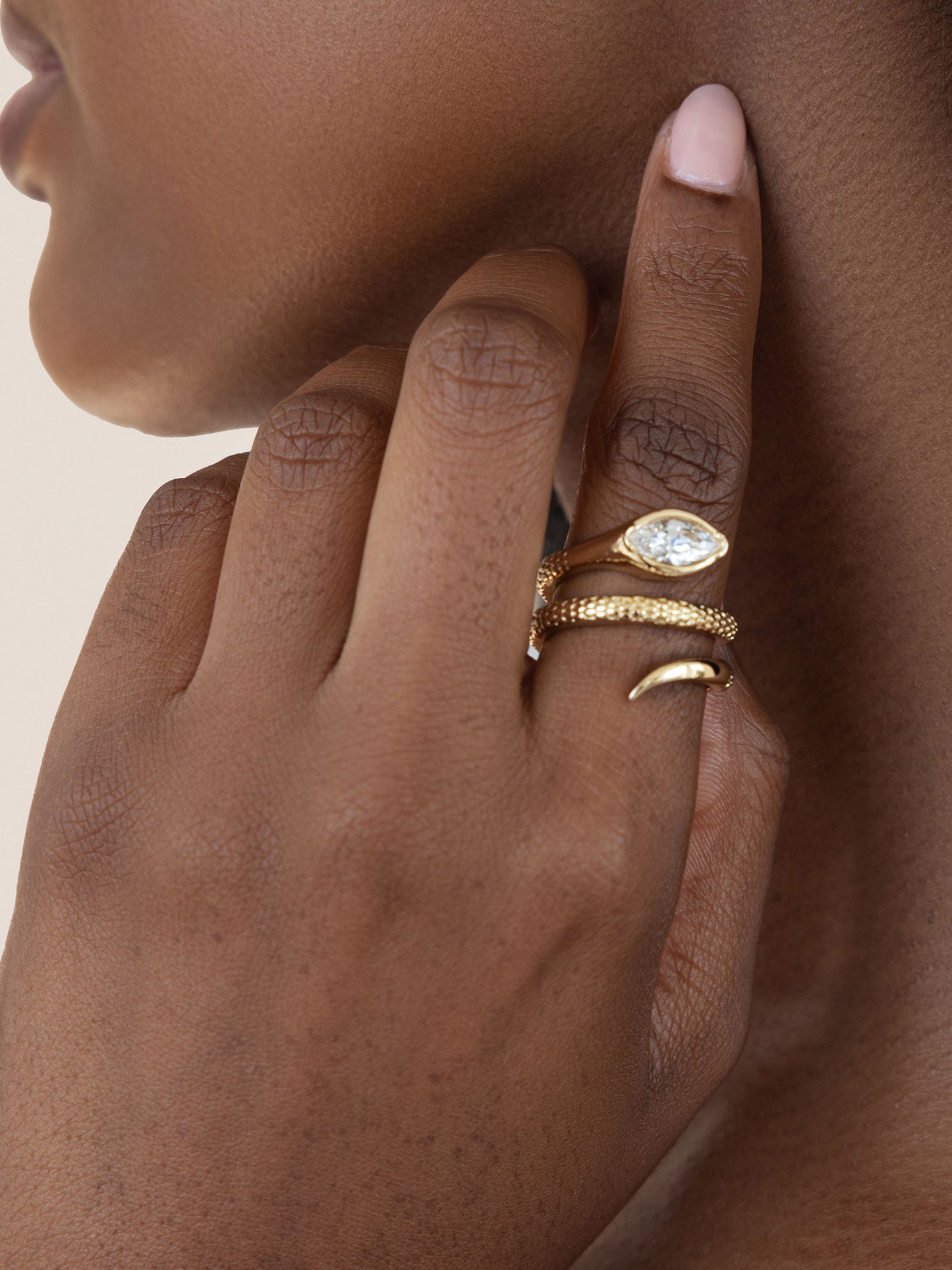 Marquise Coiled Ring