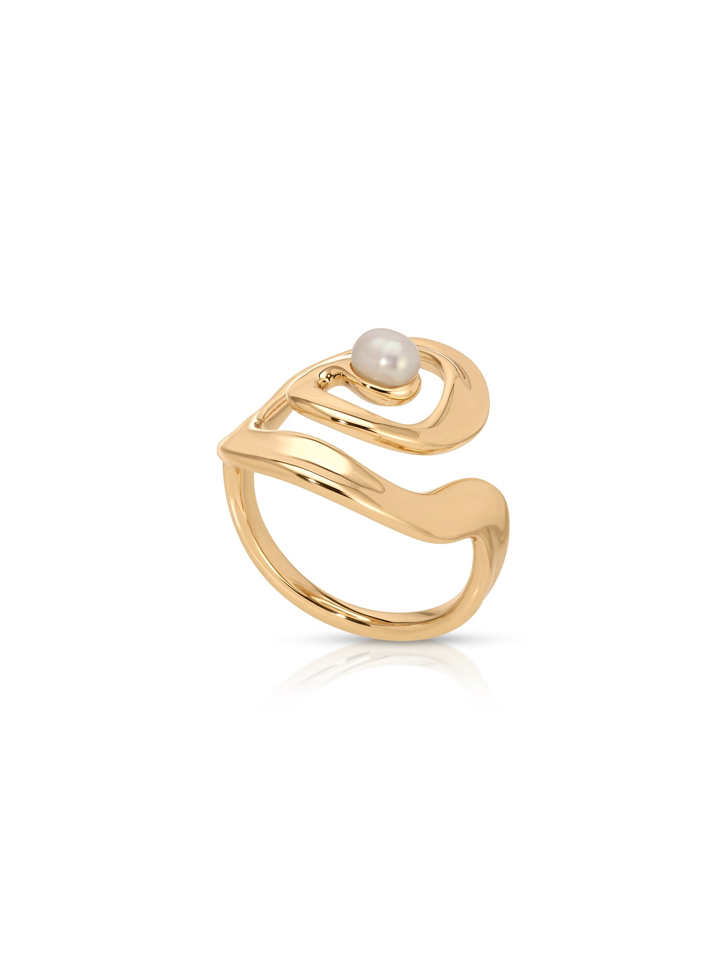 Aura Swirl Ring 18k Gold Plated 2