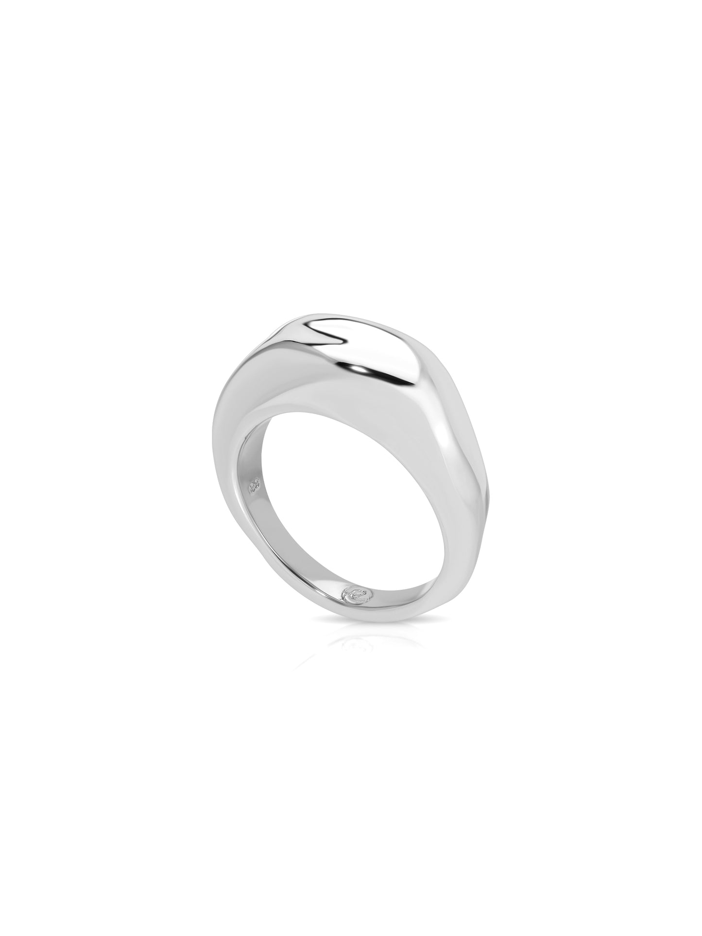 Modern Flow Ring Silver Plated