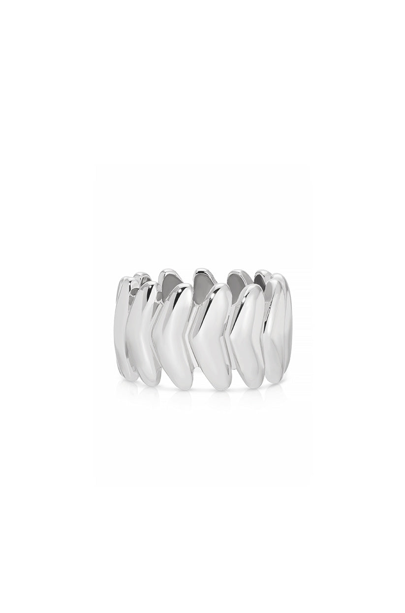 Metal Moderna Ring Silver Plated