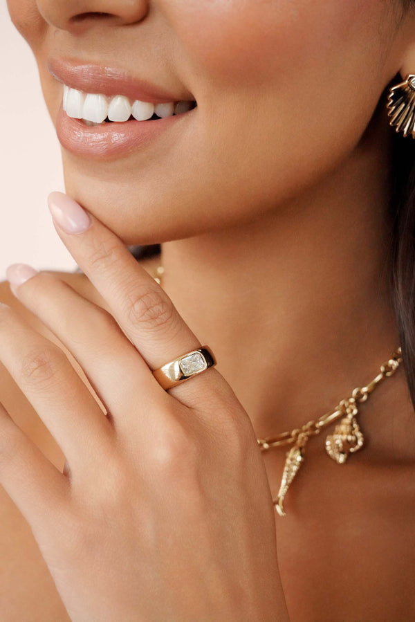 Emerald Cut Treasure Ring Second