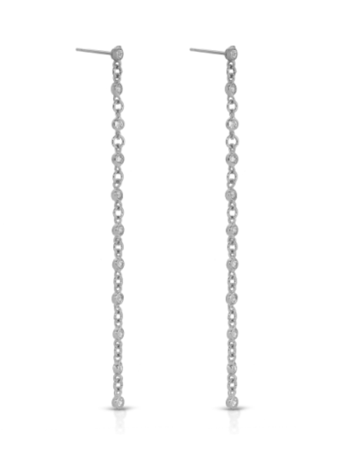 Dainty Linear Crystal Earrings