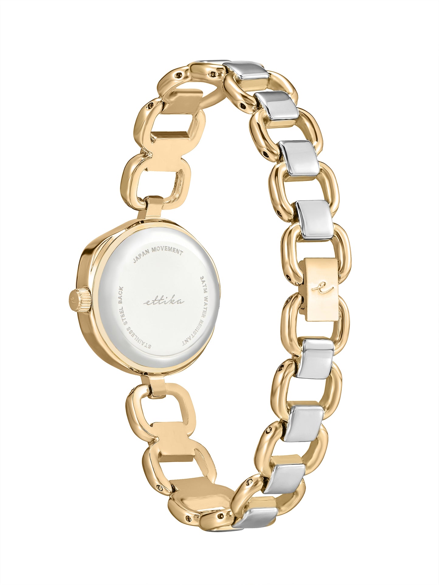 Open Circle Bracelet Watch in Mixed Metal