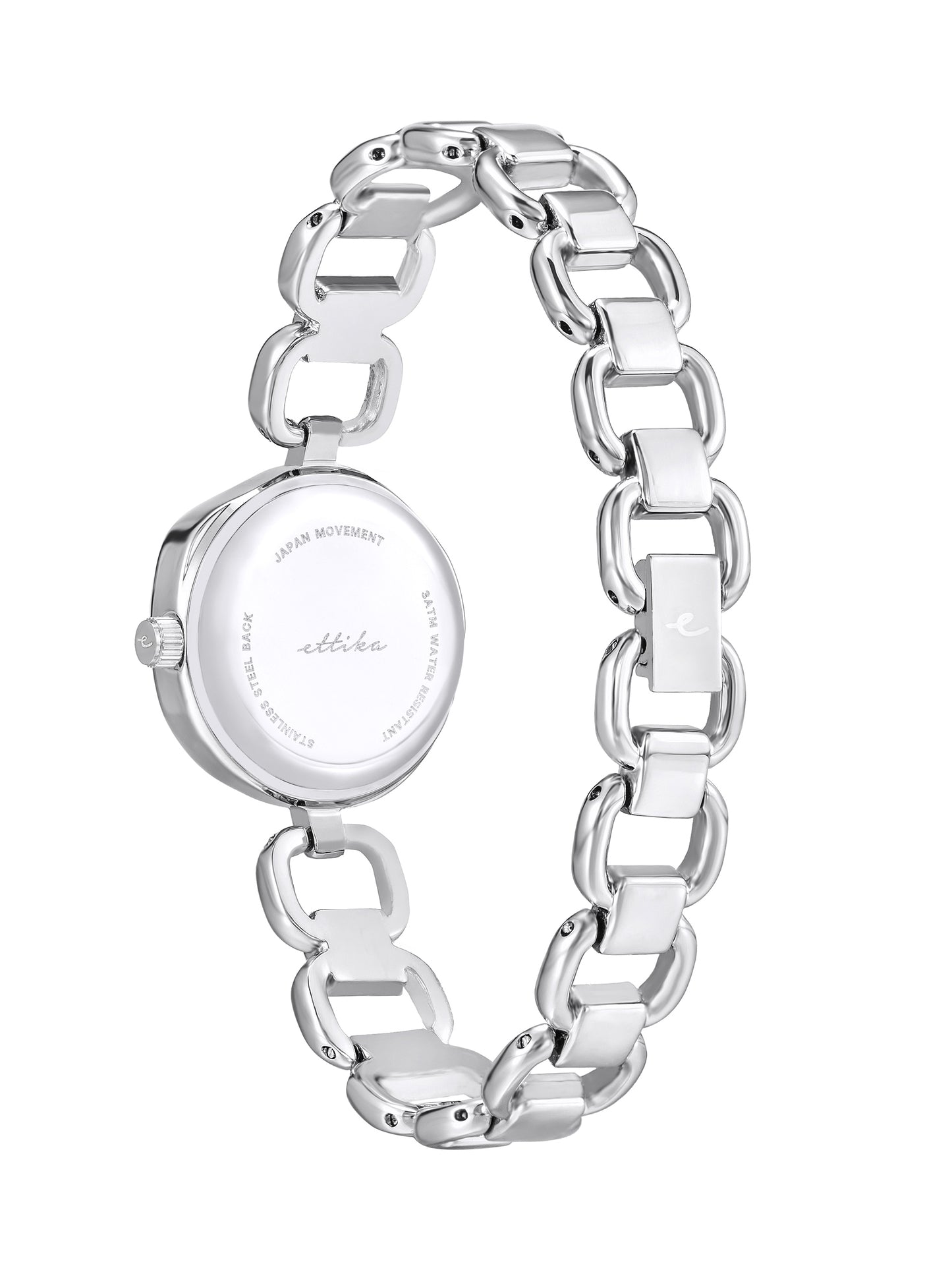 Open Circle Bracelet Watch in Silver