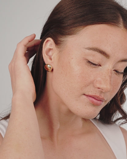 Polished Pebble Stud Earrings in video