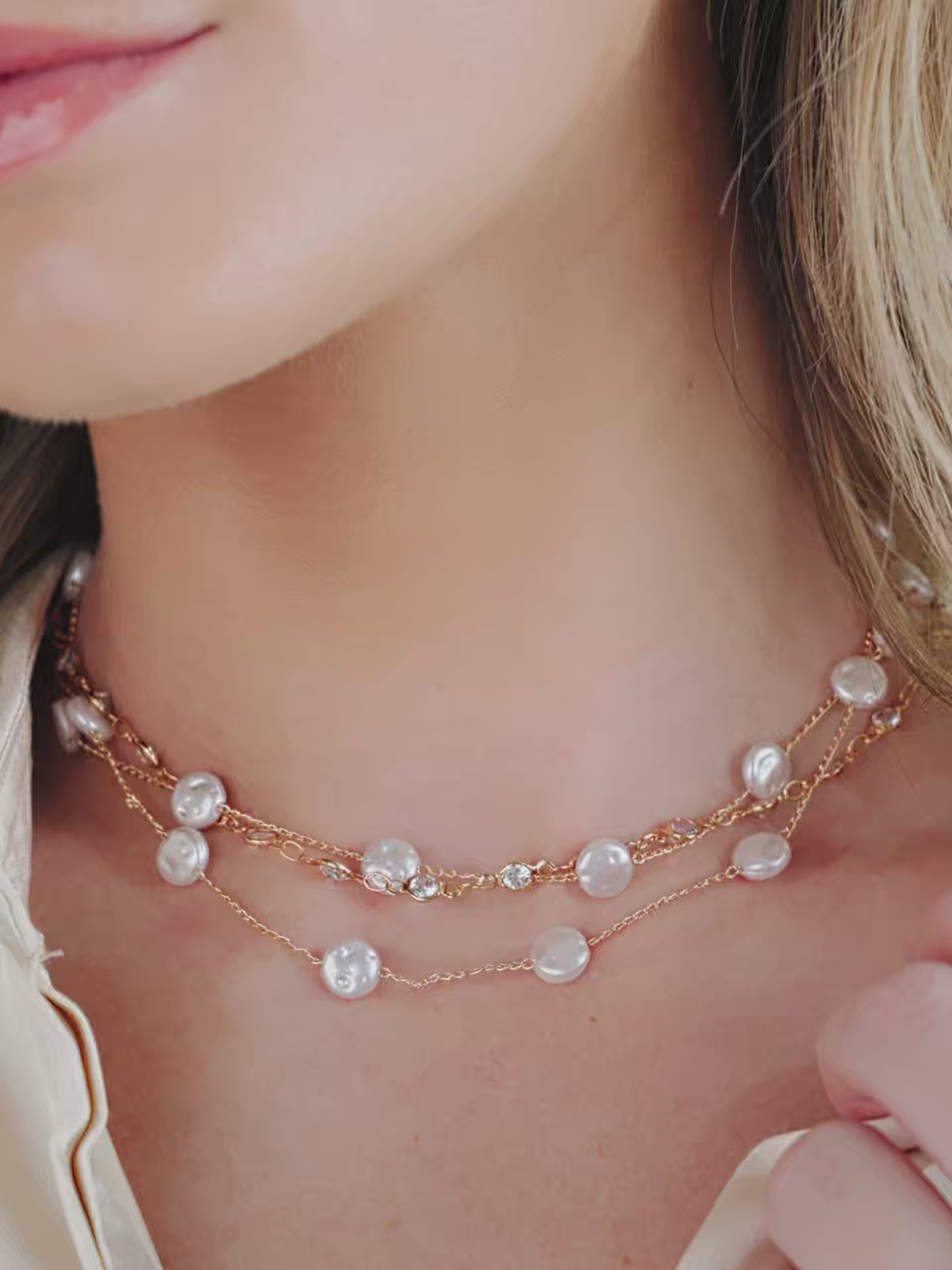 Dressed in Pearls Layered Necklace video
