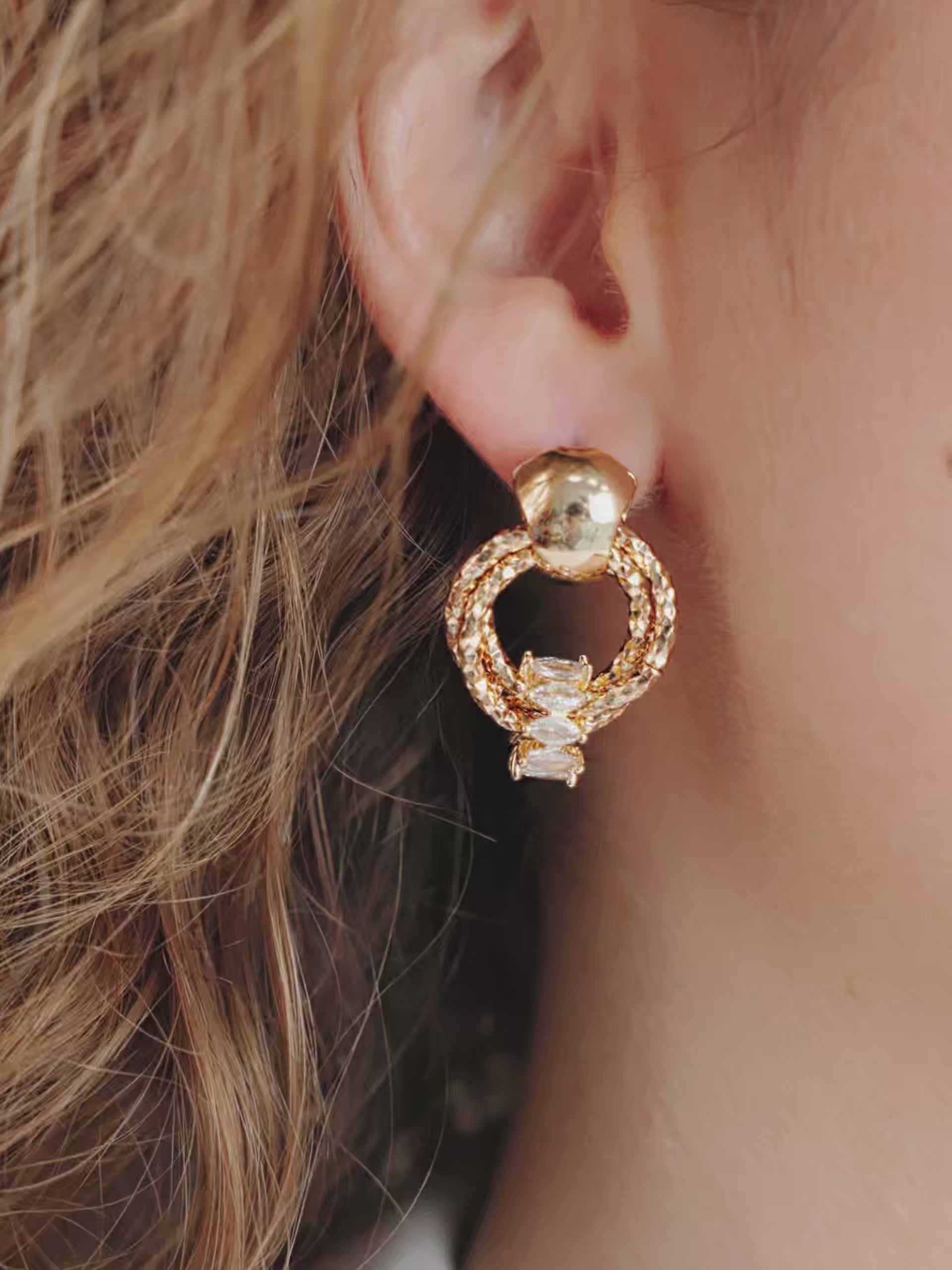 Mini Barrel Crystal Earrings video