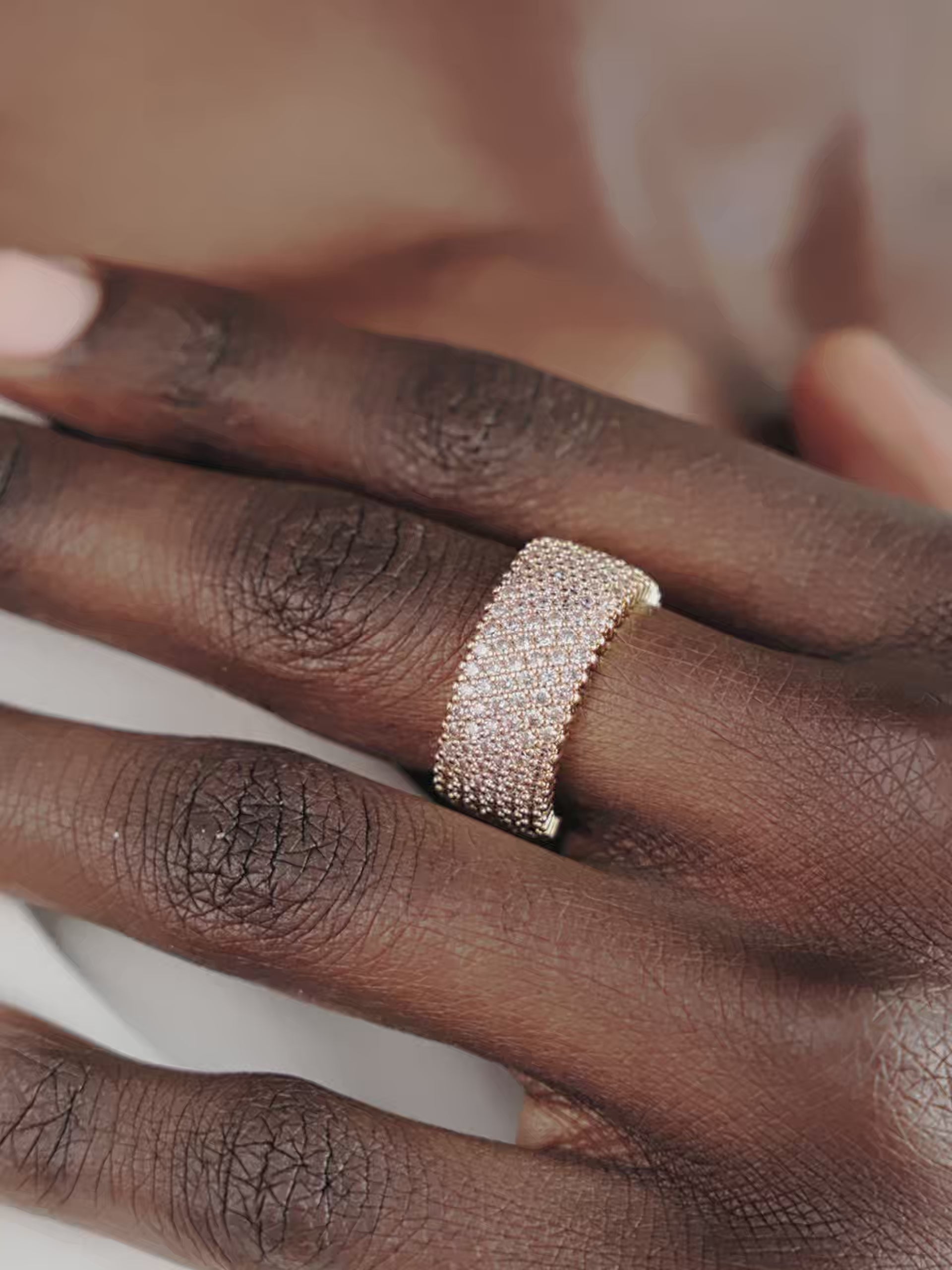 Crystal Thick Band Ring video