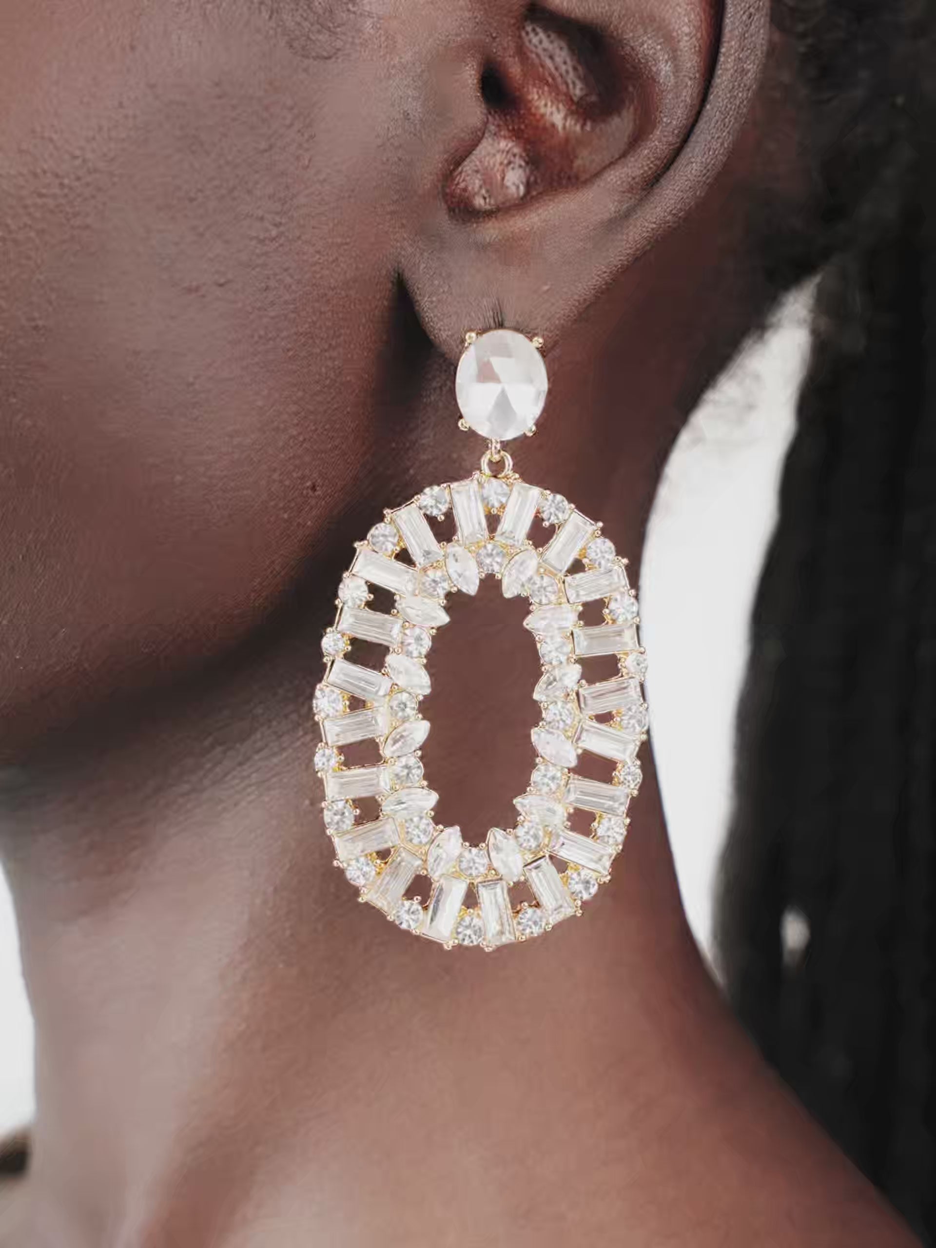 Sparkle Oval Dangle Earrings video