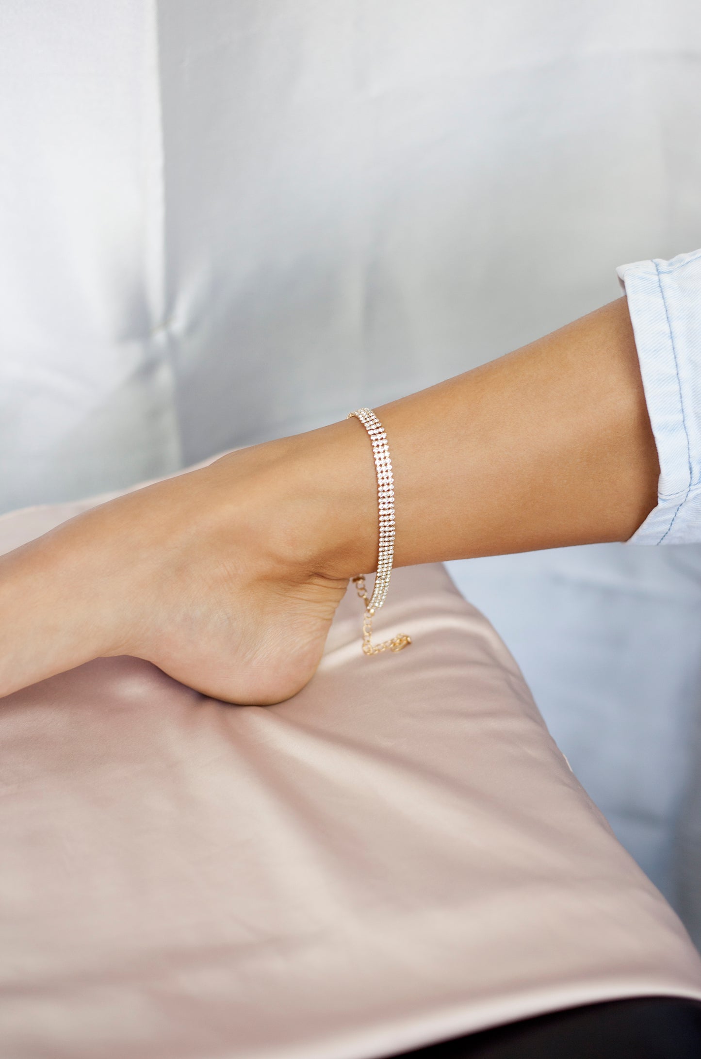 Unexpected Sparkle Anklet on model