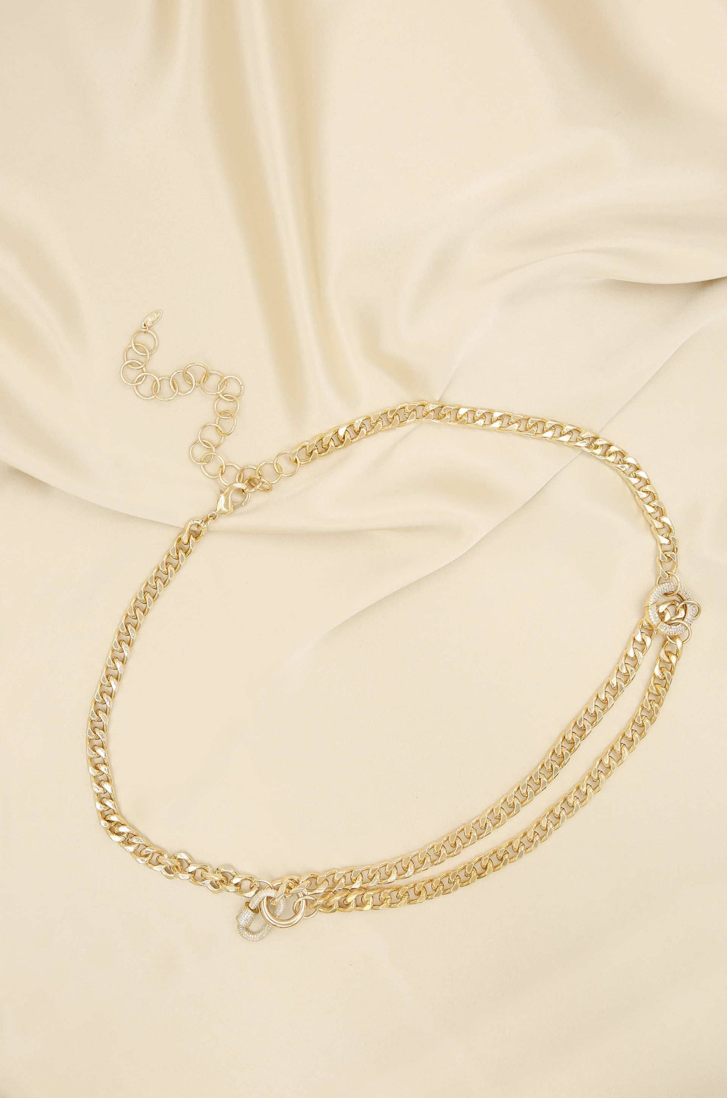 Forever Linked Gold Belt on slate background