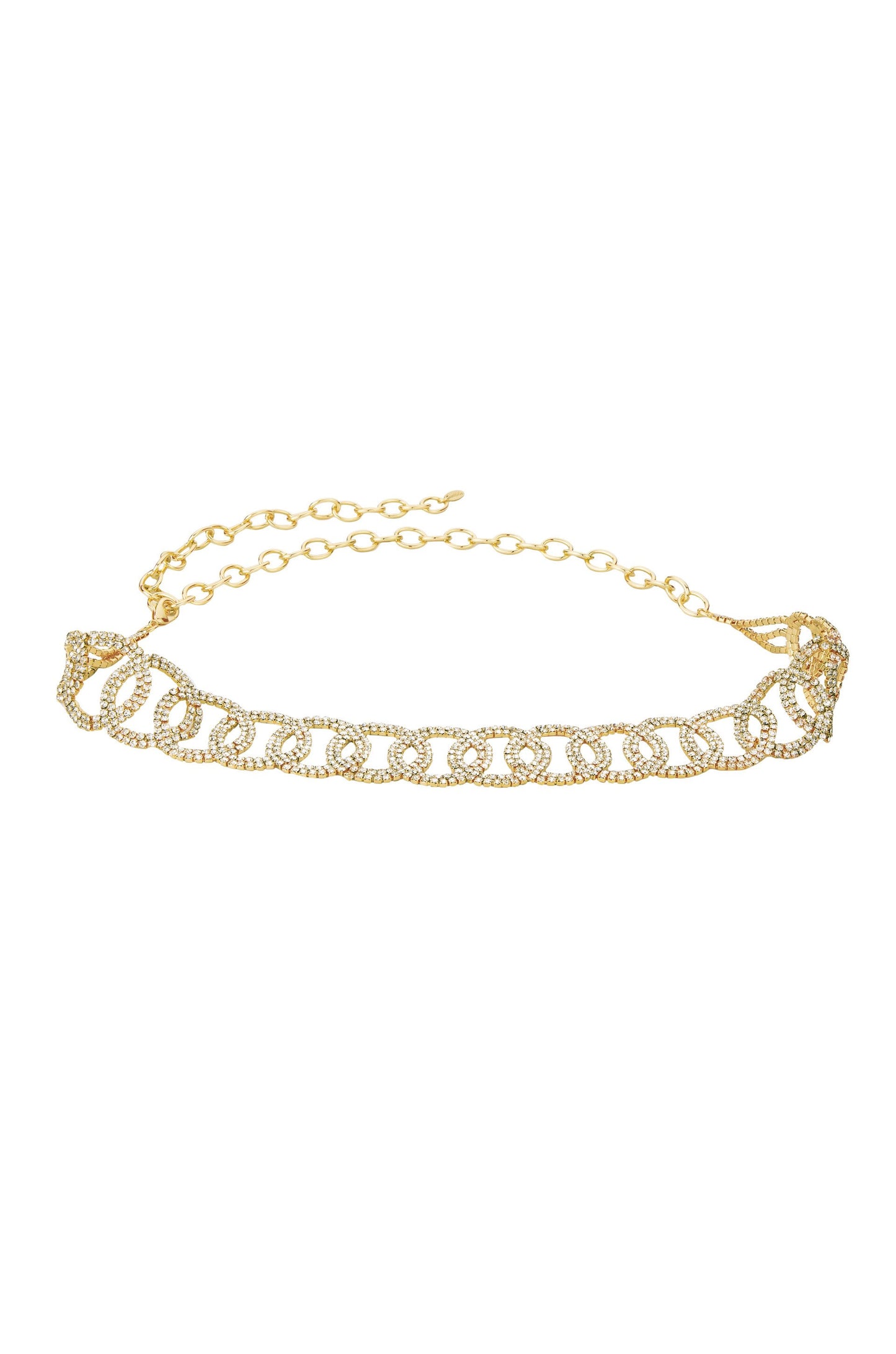 Crystal Loop Statement Belt on white background