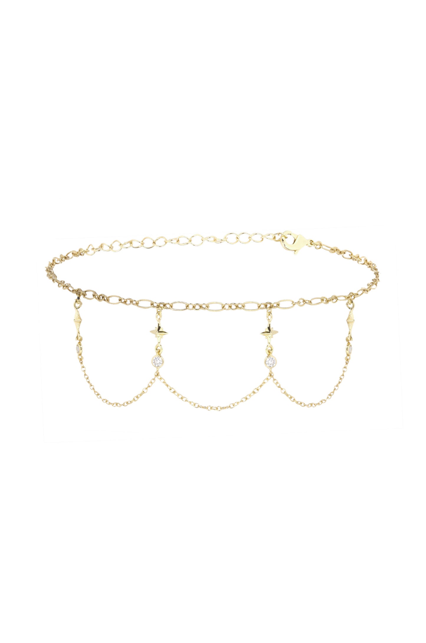 Buried Treasure 18k Gold Plated Choker on white background