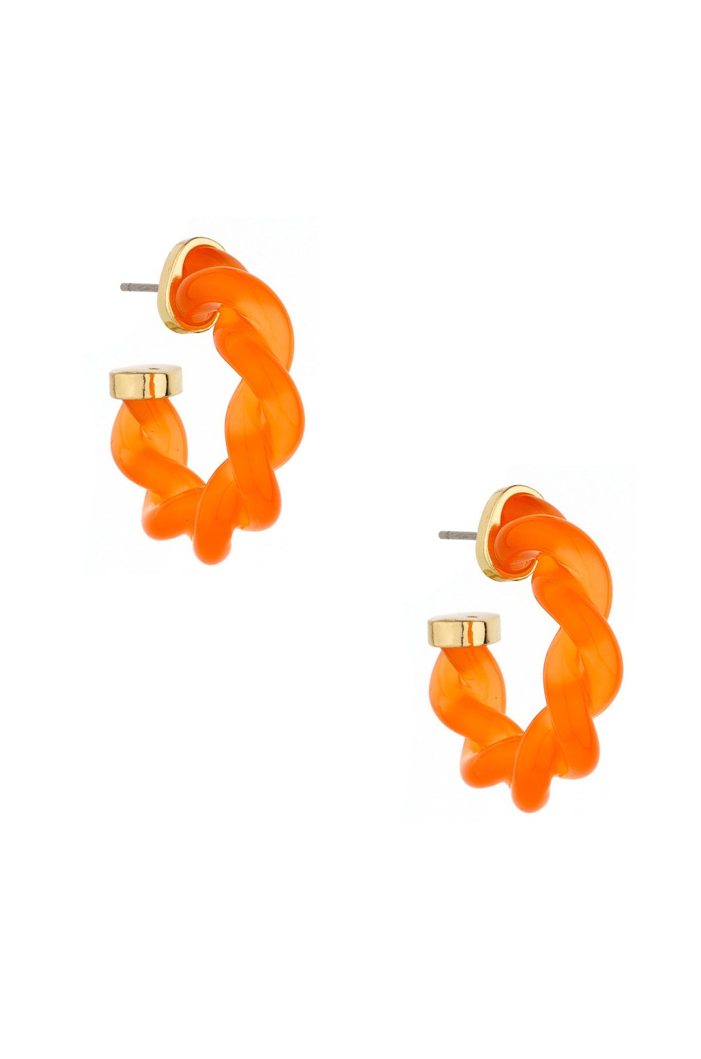 Creamsicle Twist 18k Gold Plated Hoops
