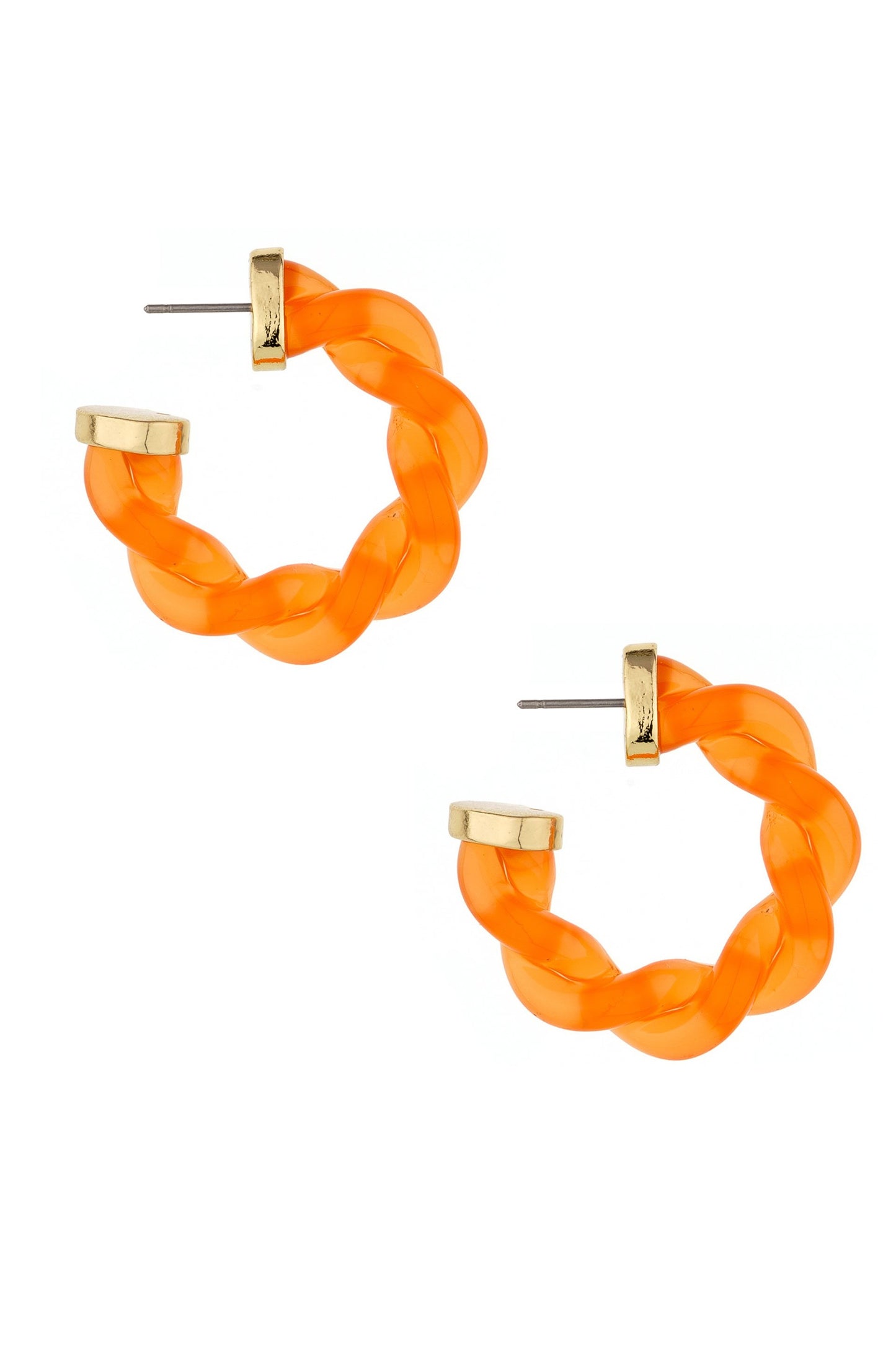 Creamsicle Twist 18k Gold Plated Hoops