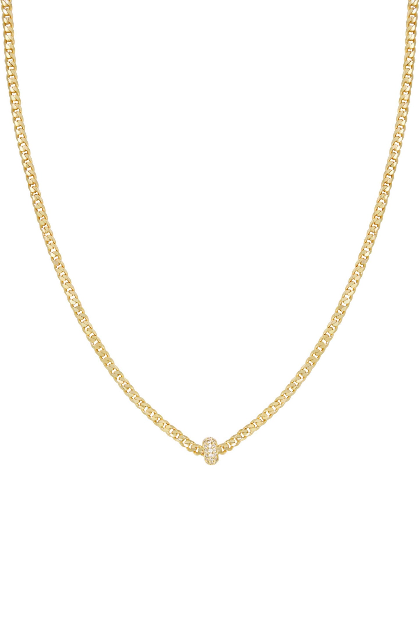 Single Chain Crystal Bead Necklace