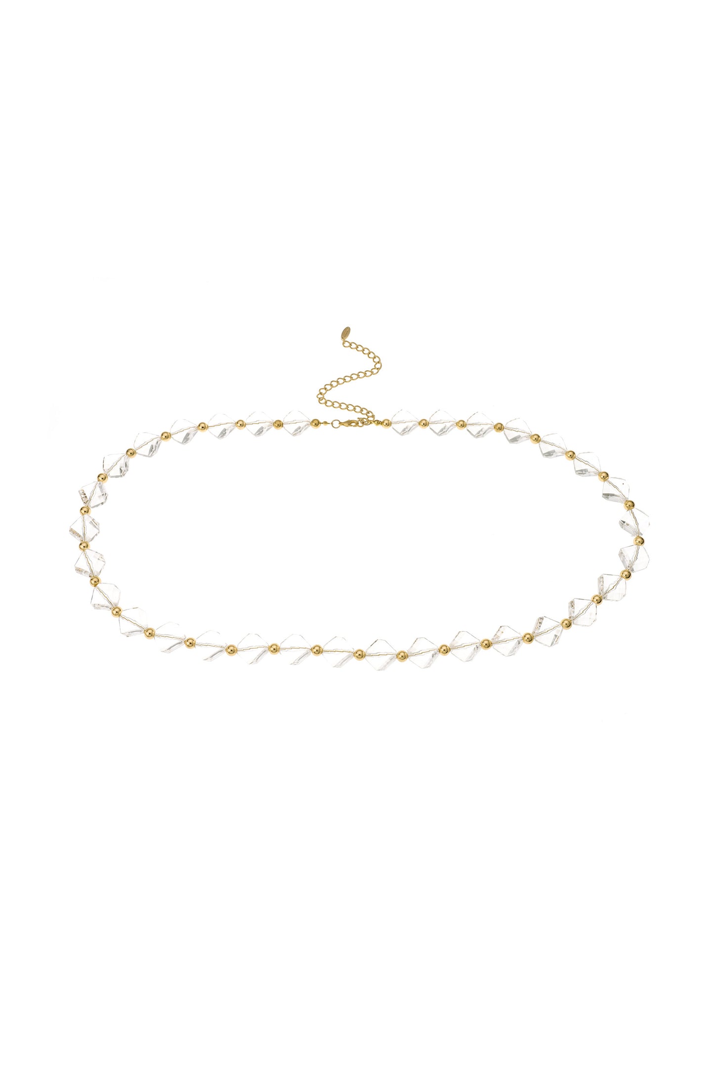Clear Acrylic Diamond Shape Beaded Belt