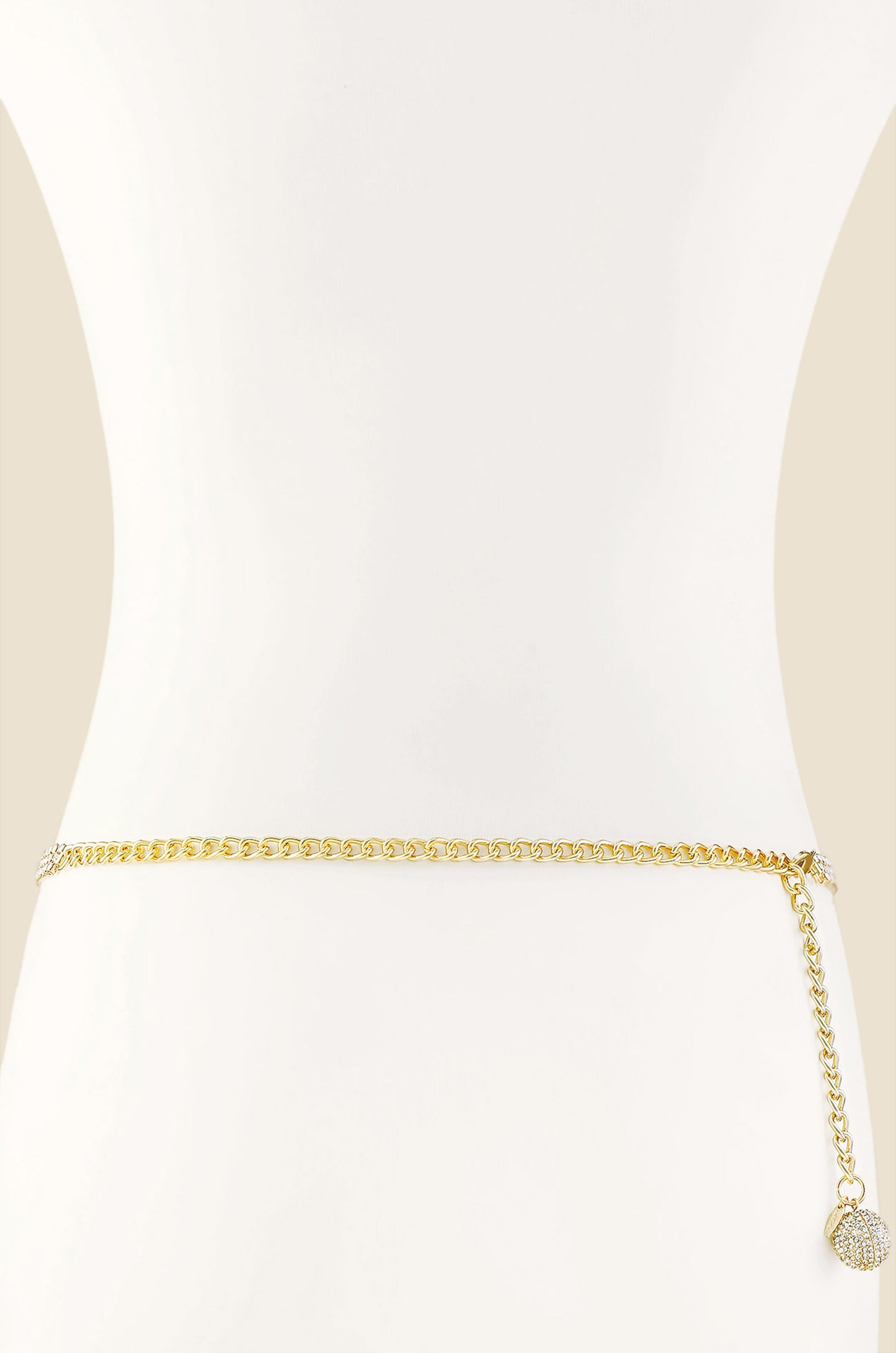 Shining Bright Crystal & Gold Circle Belt back