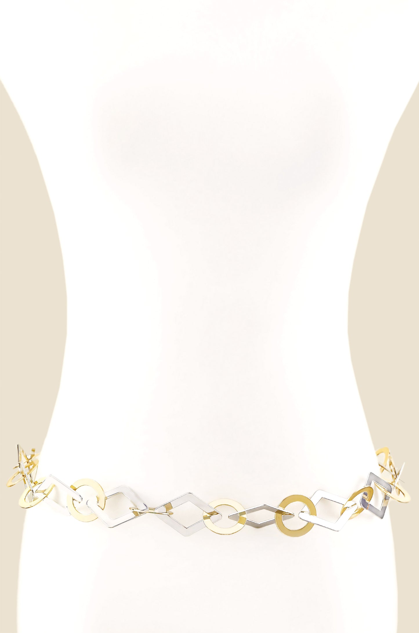 Circle and Square Linked Belt front