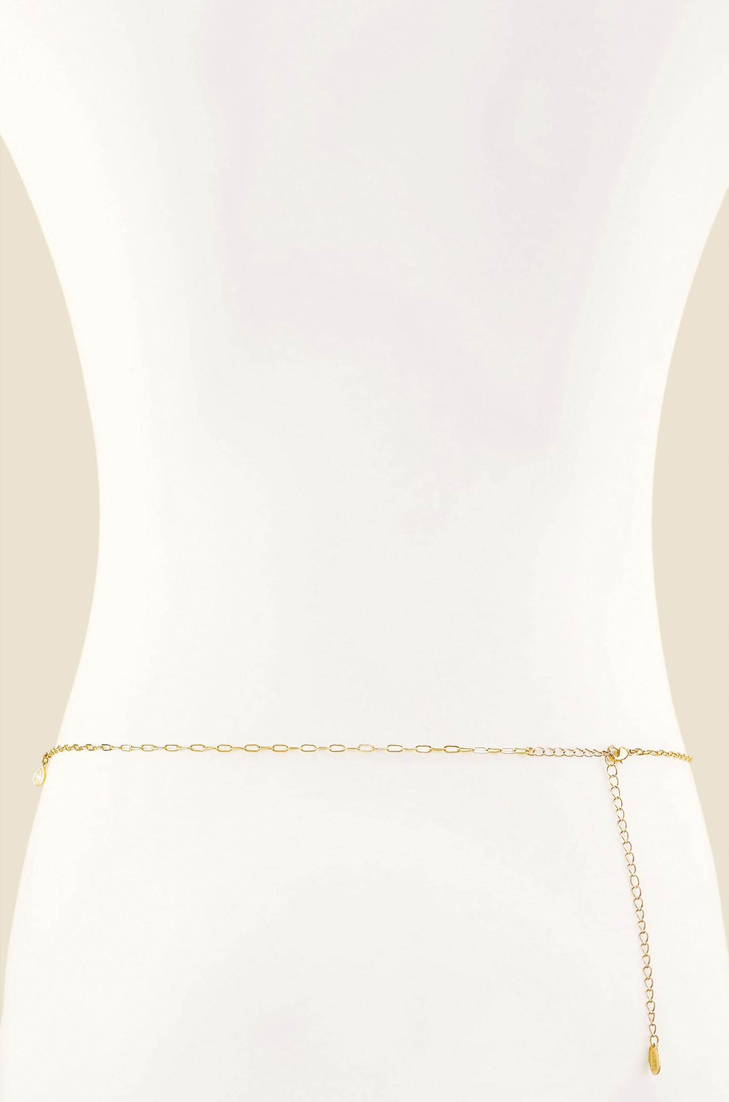 Delicate Crystal Droplet Gold Body Chain back