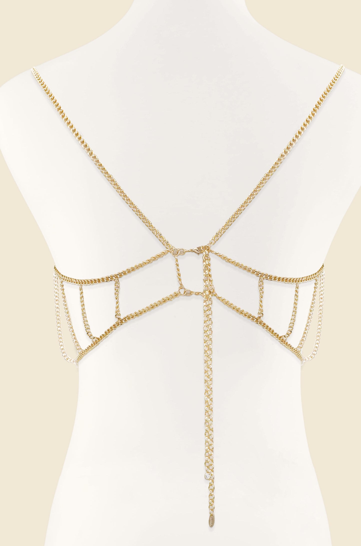 Goddess in the Desert Golden Body Chain back