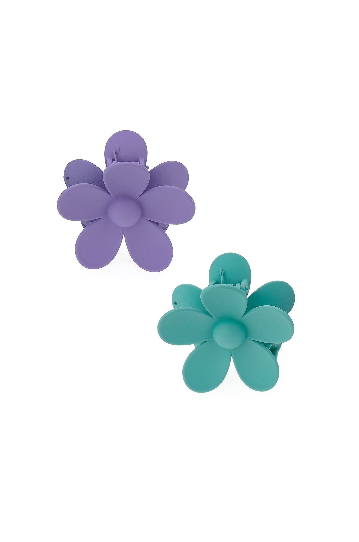 Flower Power Daisy Hair Claw Set on white 3