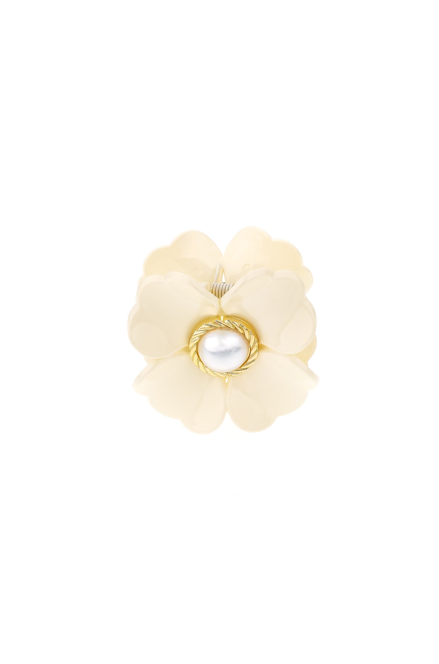 Daisy Claw Clip on white