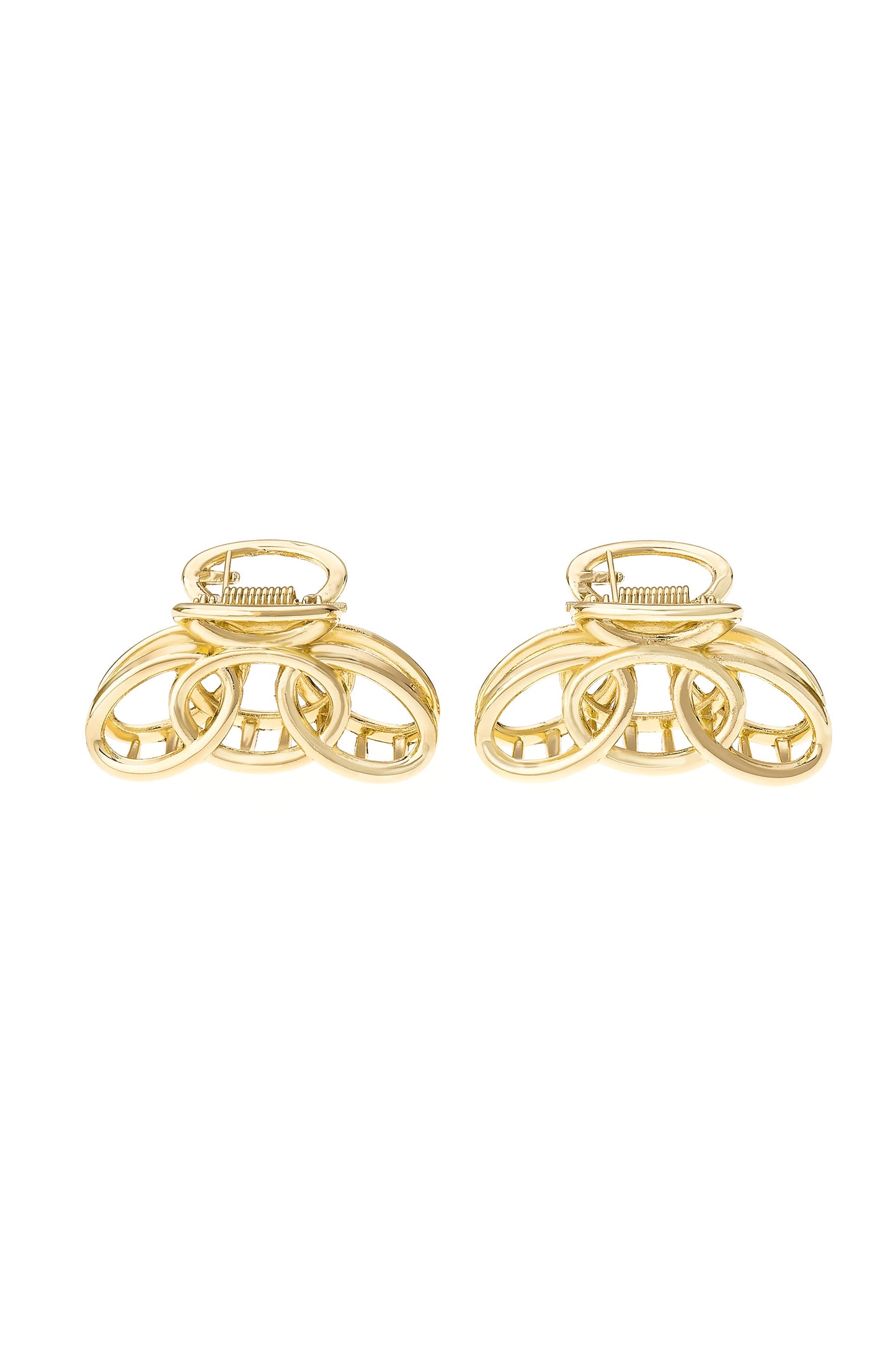 Keep It Simple Gold Hair Clip Set on white