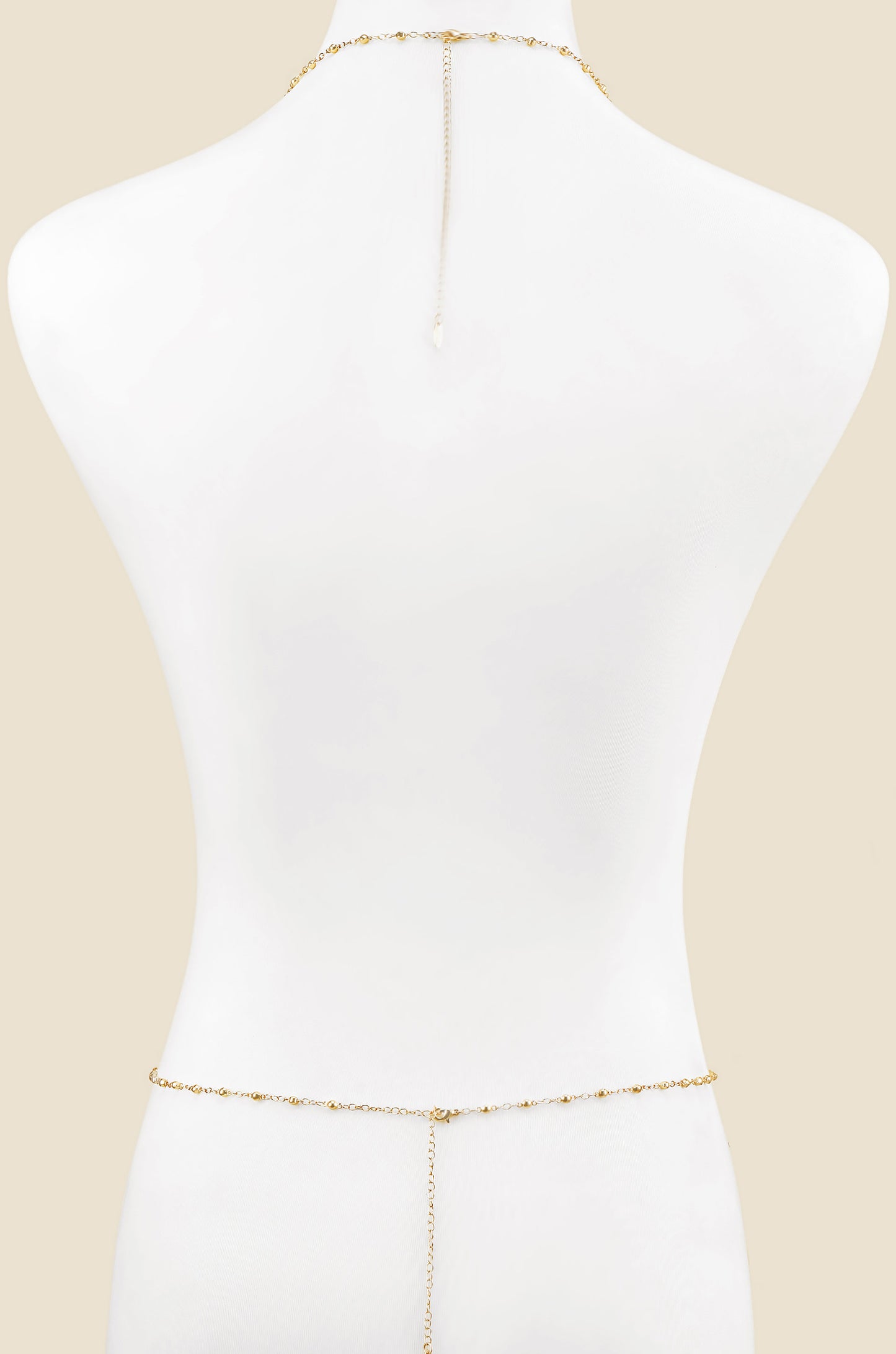 Butterfly Beauty Body Chain on a mannequin back