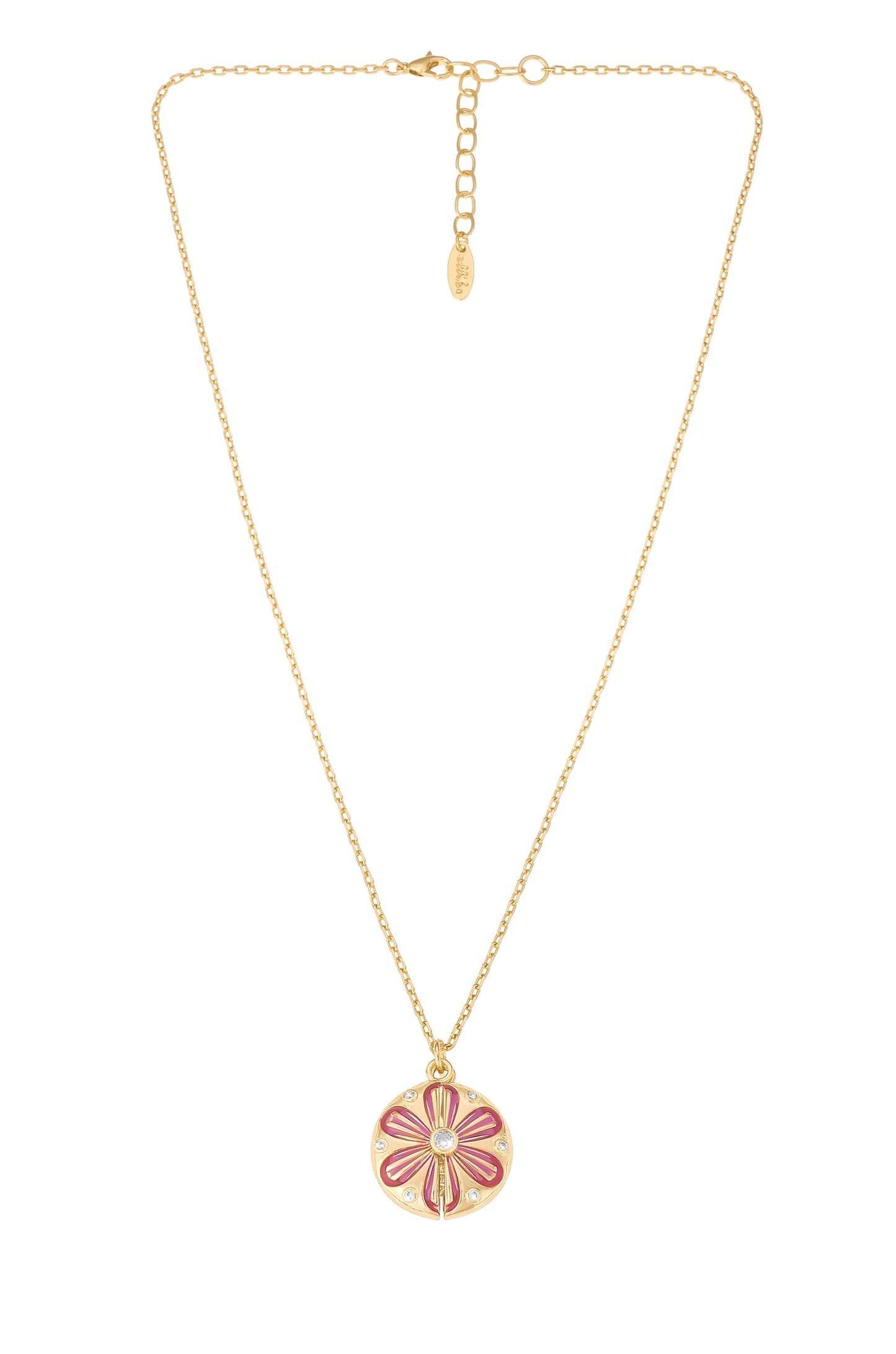 Be Kind Hidden Message Locket Necklace on white closed
