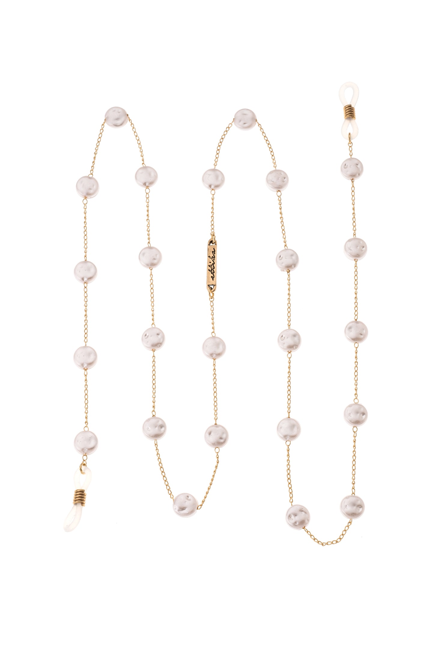 Mermaid Coin Pearls Glasses Chain on white
