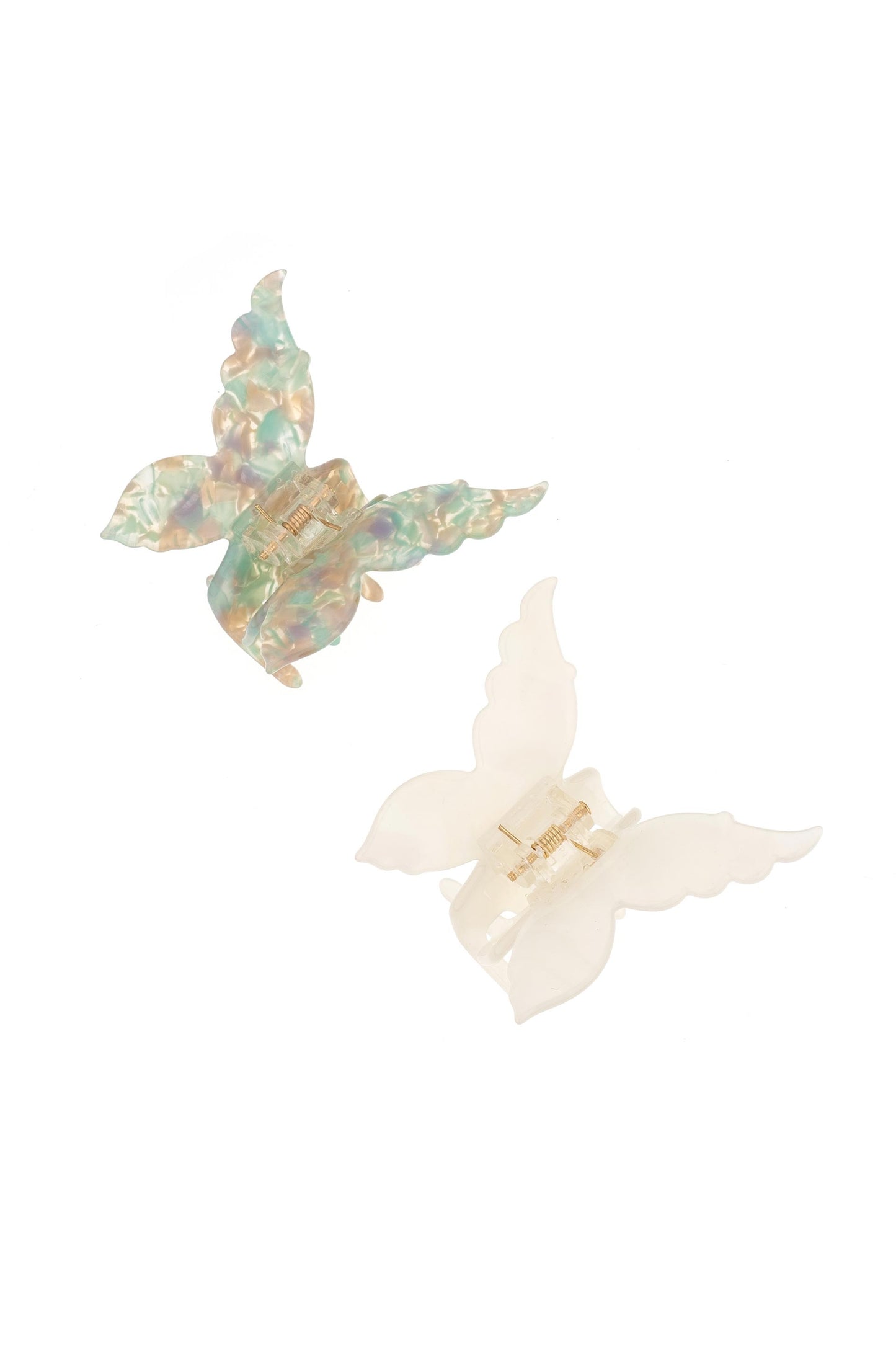Butterfly Daydream Hair Claw Set on white top view 2