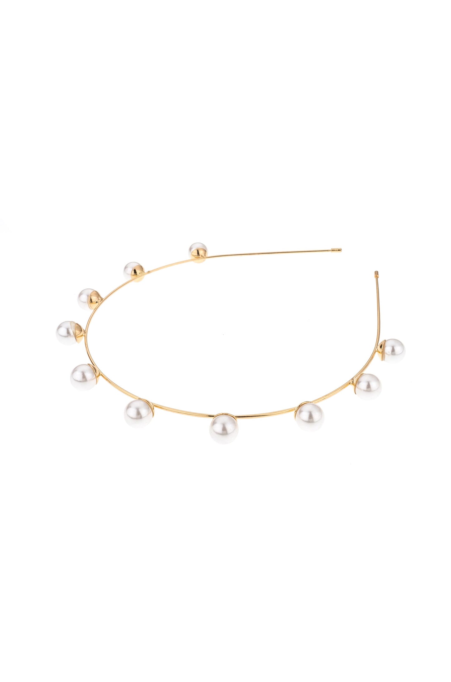 Pearl Studded Headband on white