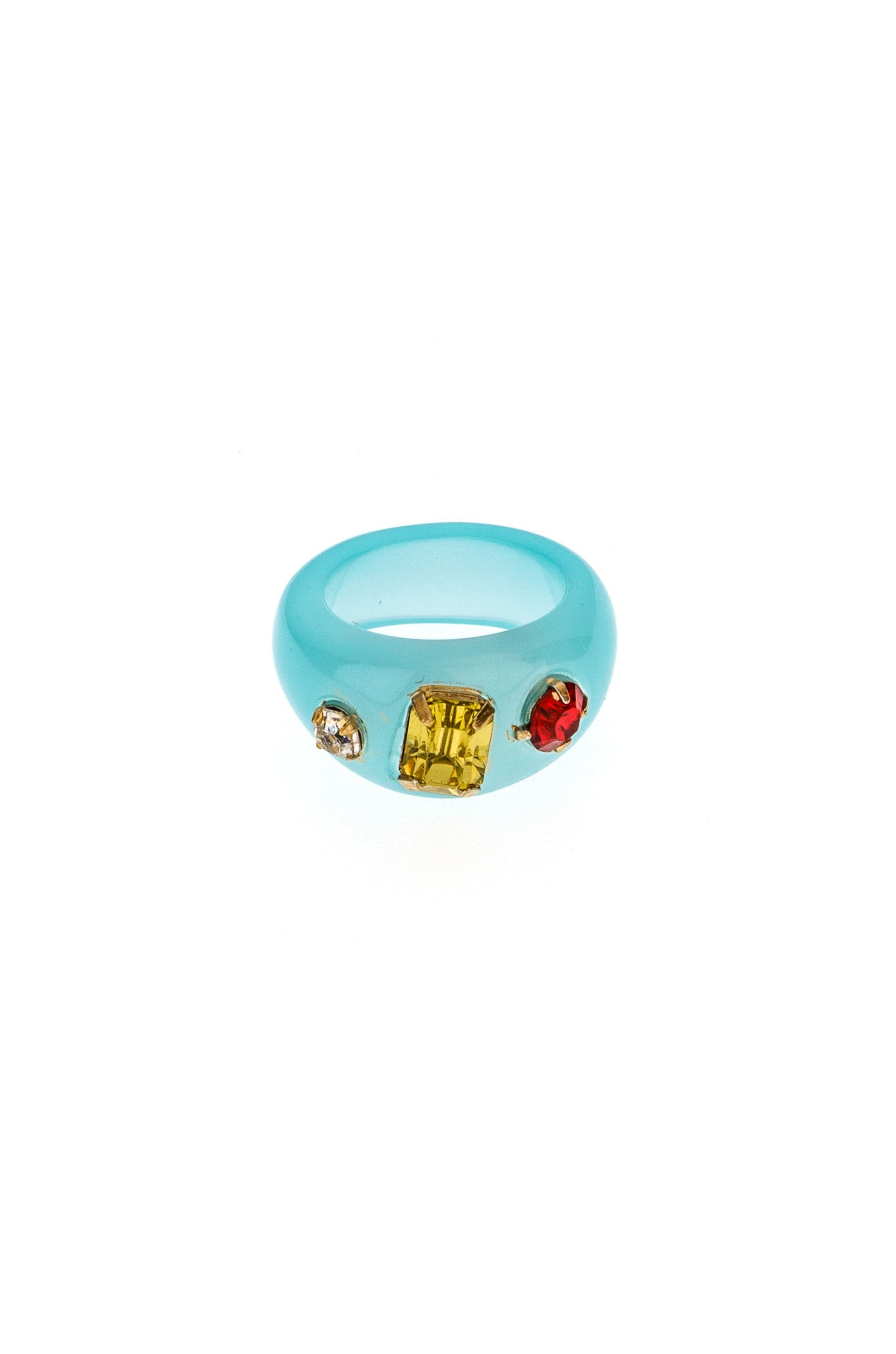 Blue discount resin ring