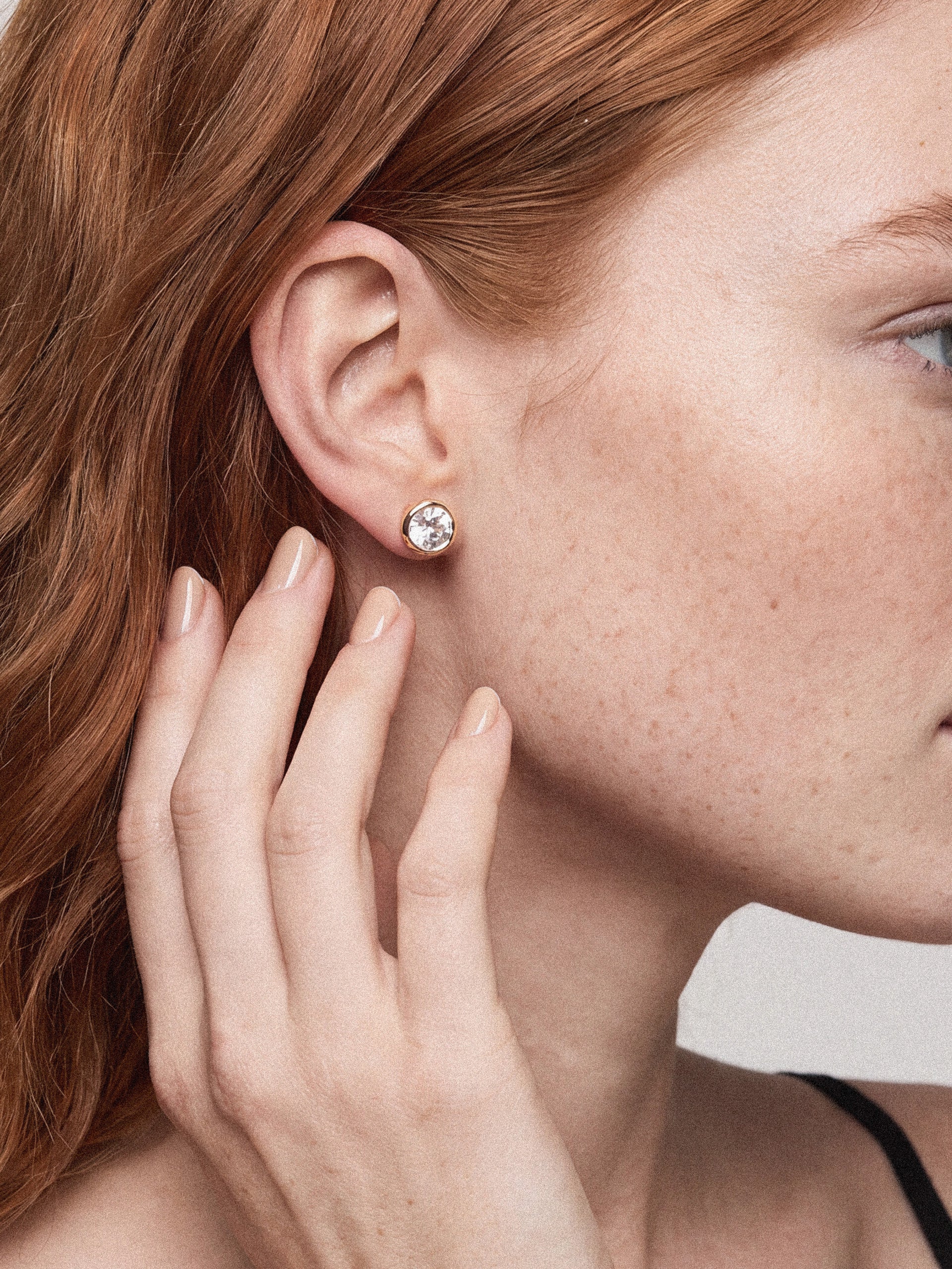 Crystal Luxe Circle Mini Studs