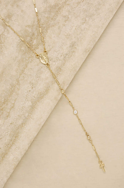 Cross Y 18k Gold Plated Necklace