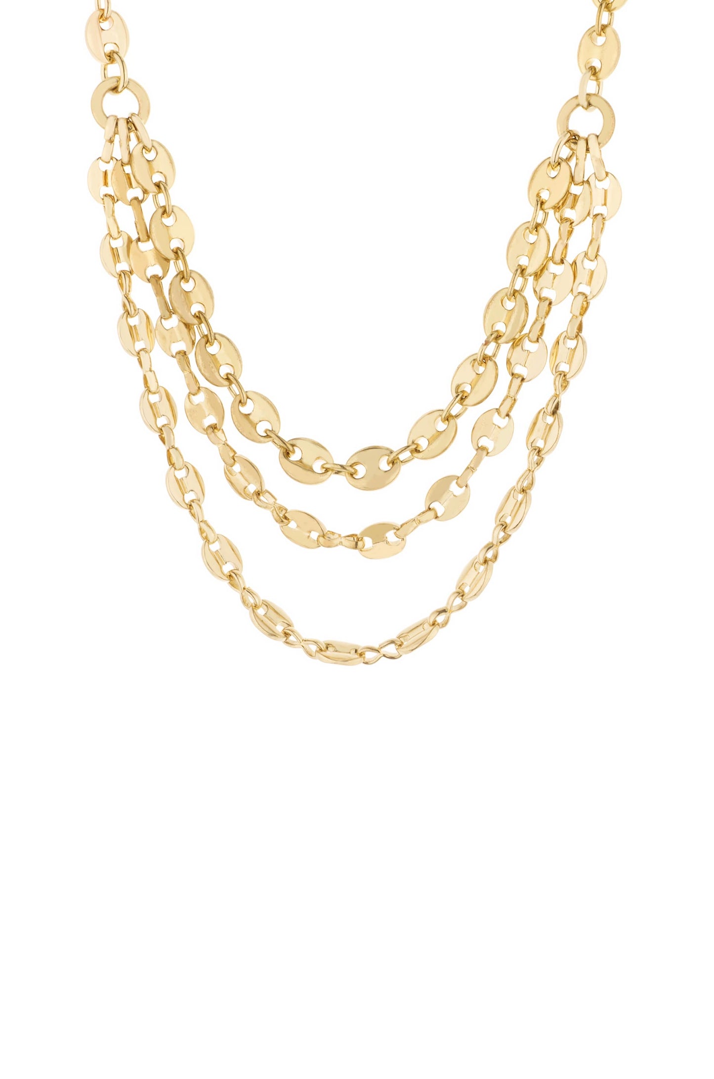 Easy Layers Triple Chain 18k Gold Plated Necklace