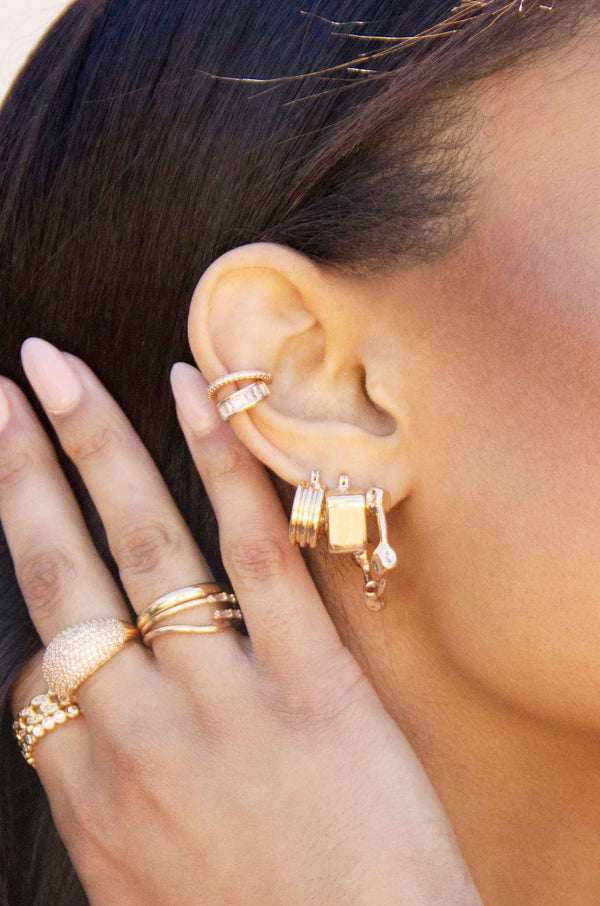 Free Form Ball Hoop Earrings Second