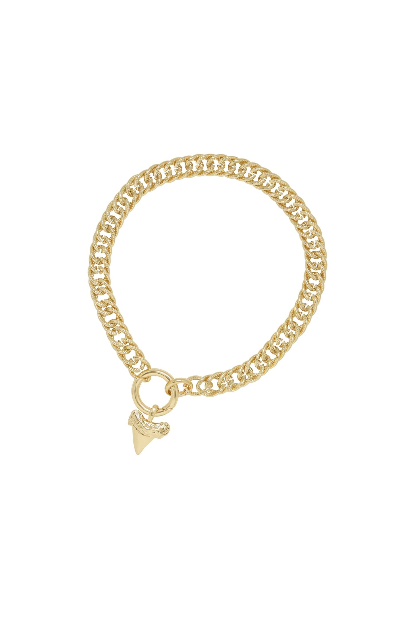 Into the Deep 18k Gold Plated Sharktooth Choker Necklace