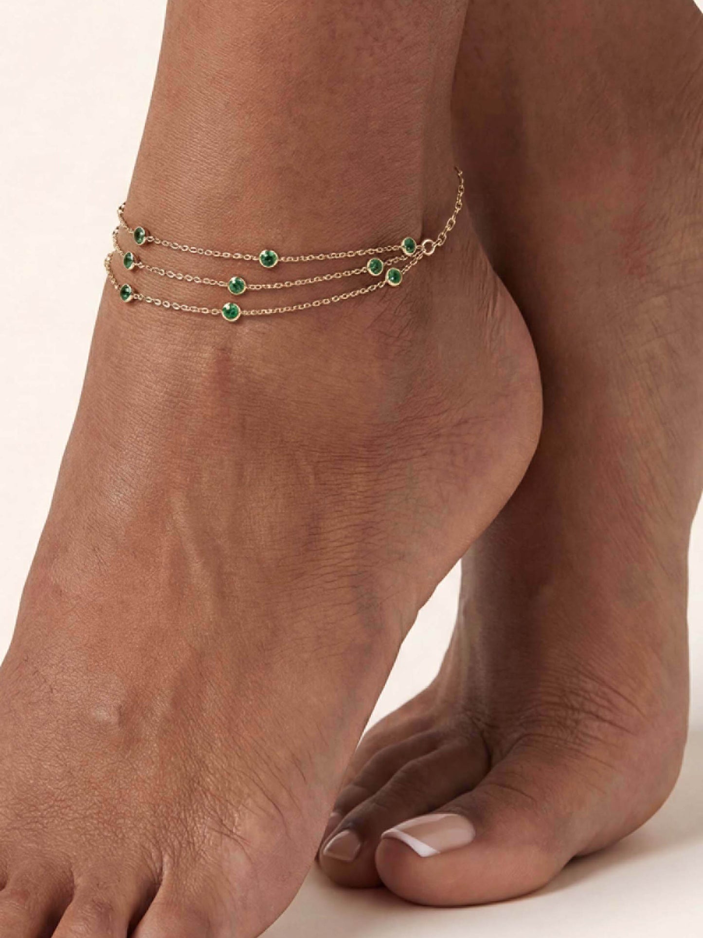 Emerald Crystal with 18k Gold Plating 2