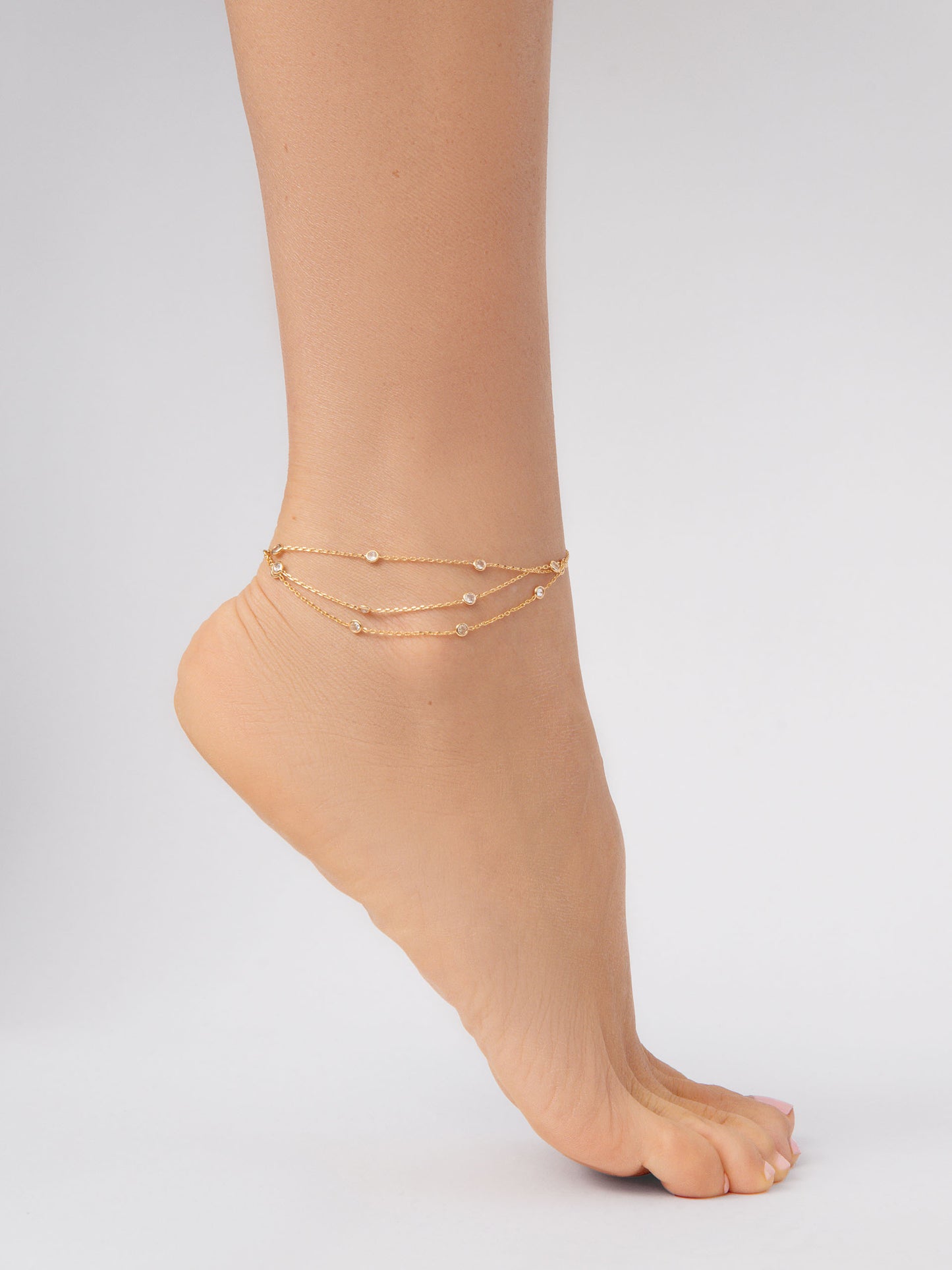 Fine Details Crystal Anklet