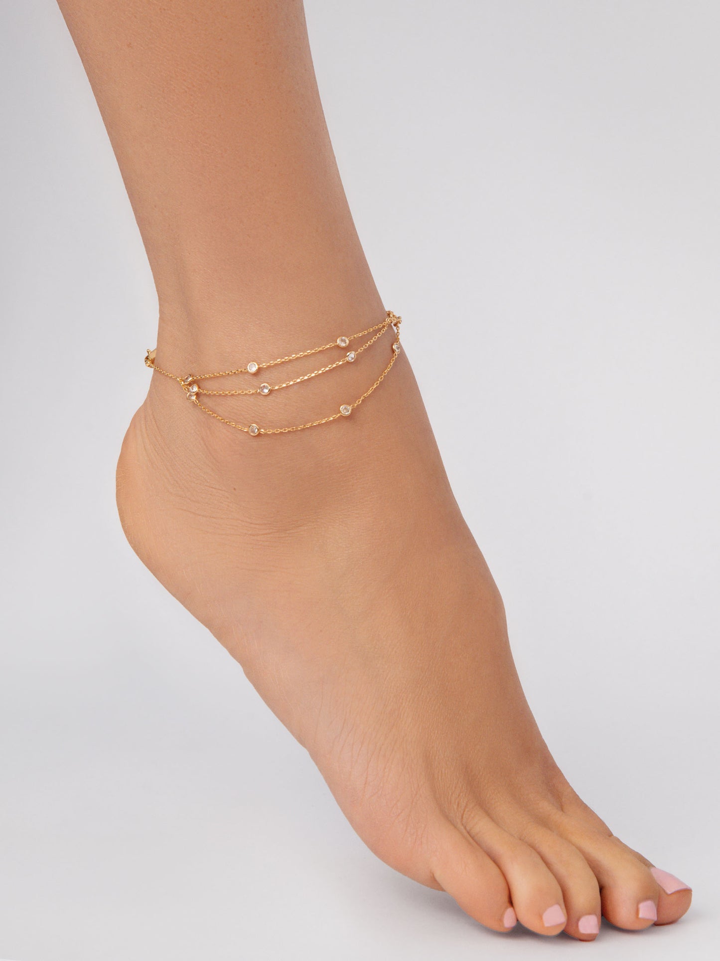 Fine Details Crystal Anklet