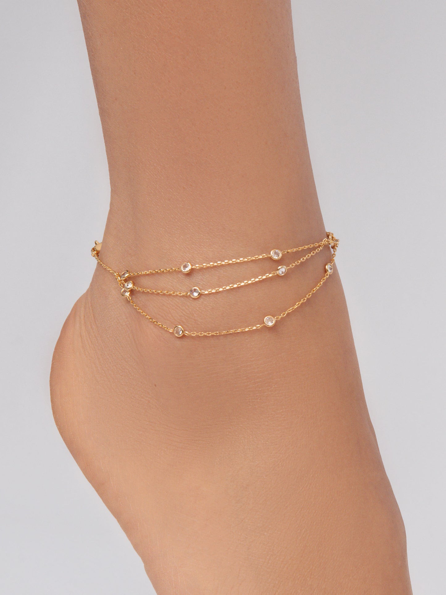 Fine Details Crystal Anklet