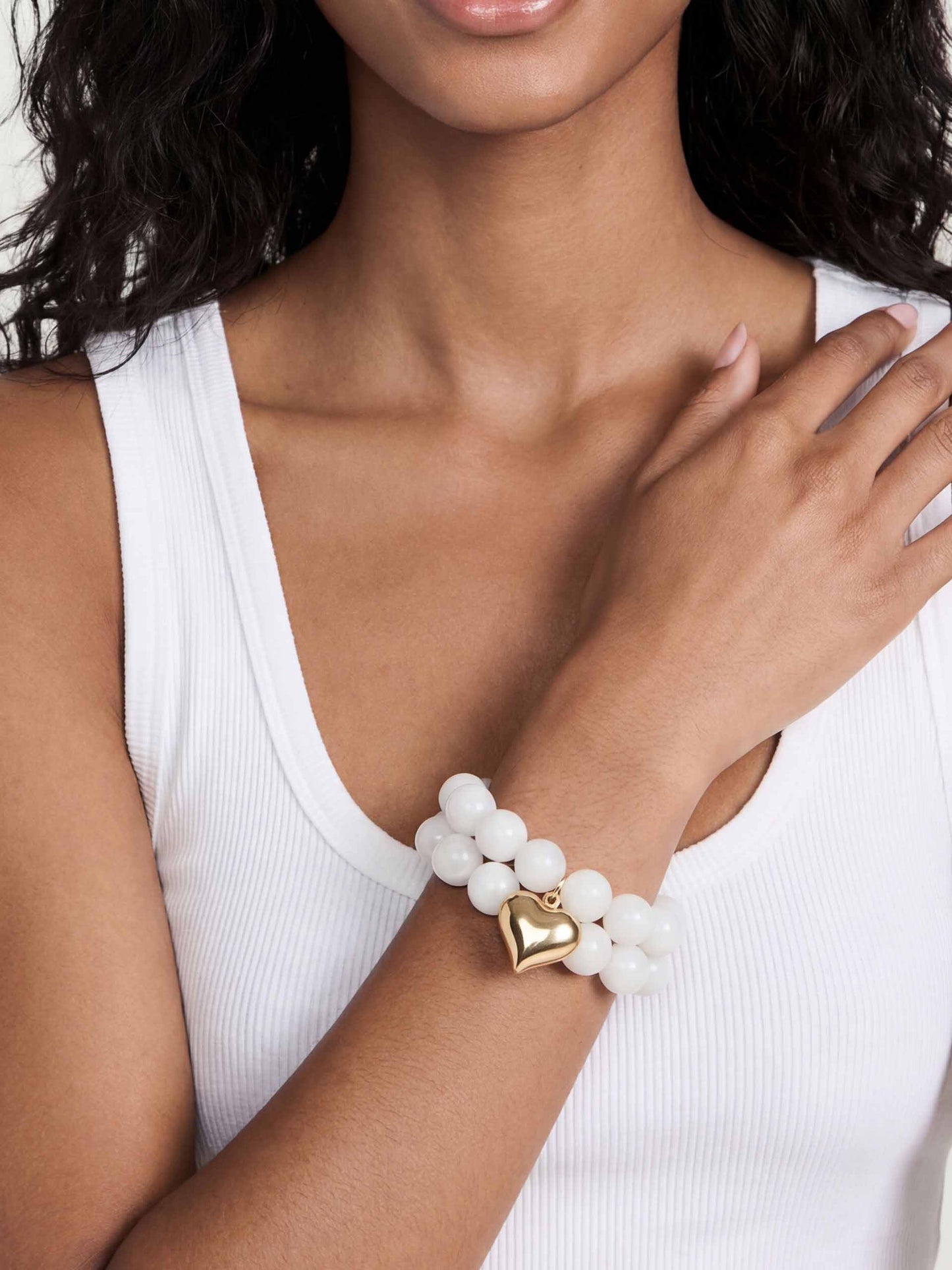 Luck and Love Bone Bracelet Set with 18K Gold Plating 3