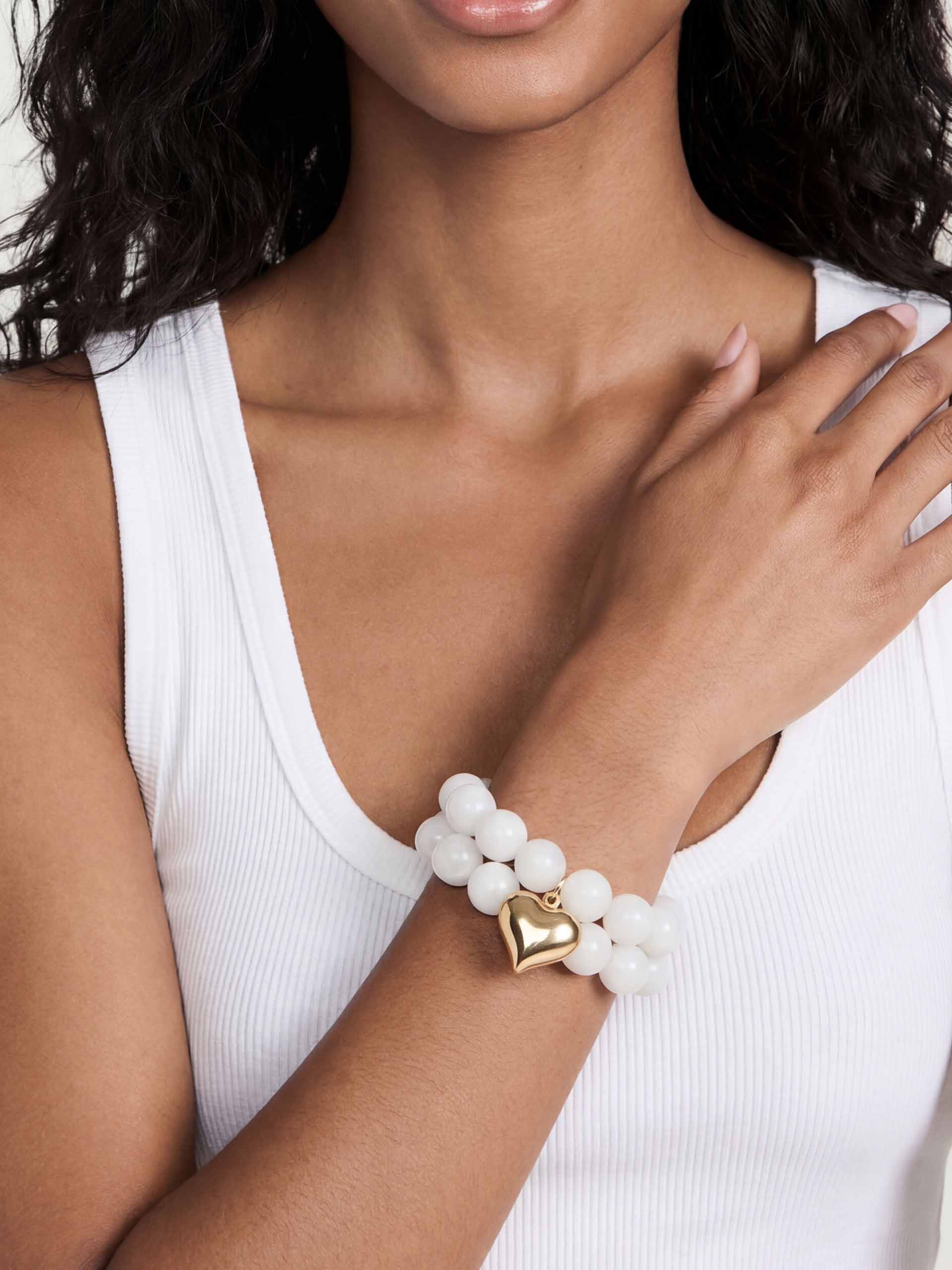 Luck and Love Bone Bracelet Set with 18K Gold Plating 3