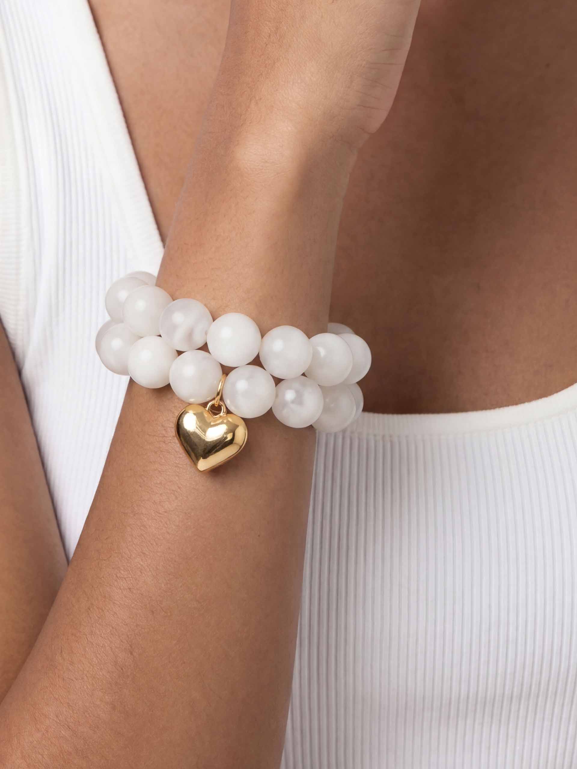 Luck and Love Bone Bracelet Set with 18K Gold Plating 4