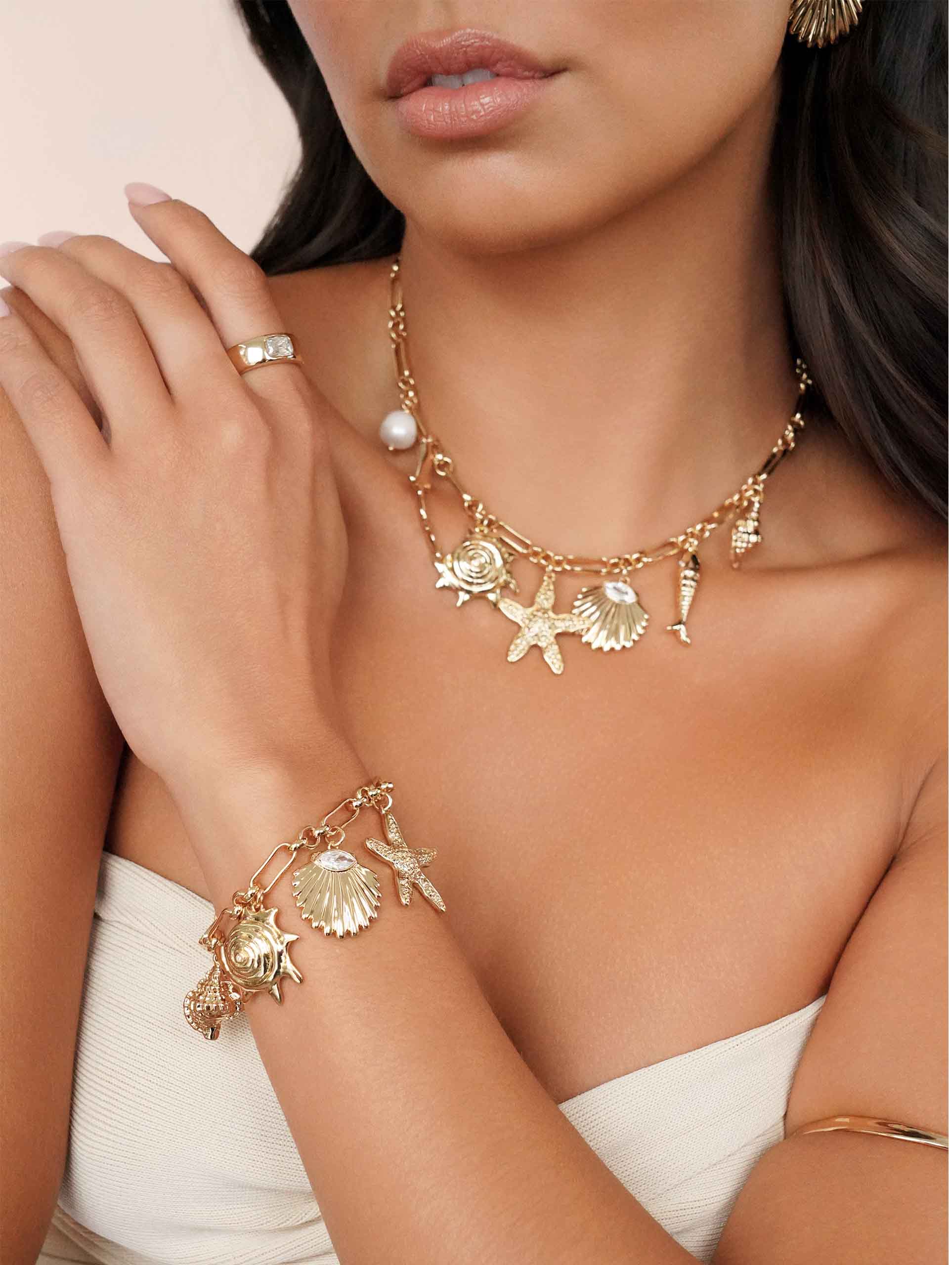 Oceanic Dreams Charm Bracelet on model 4