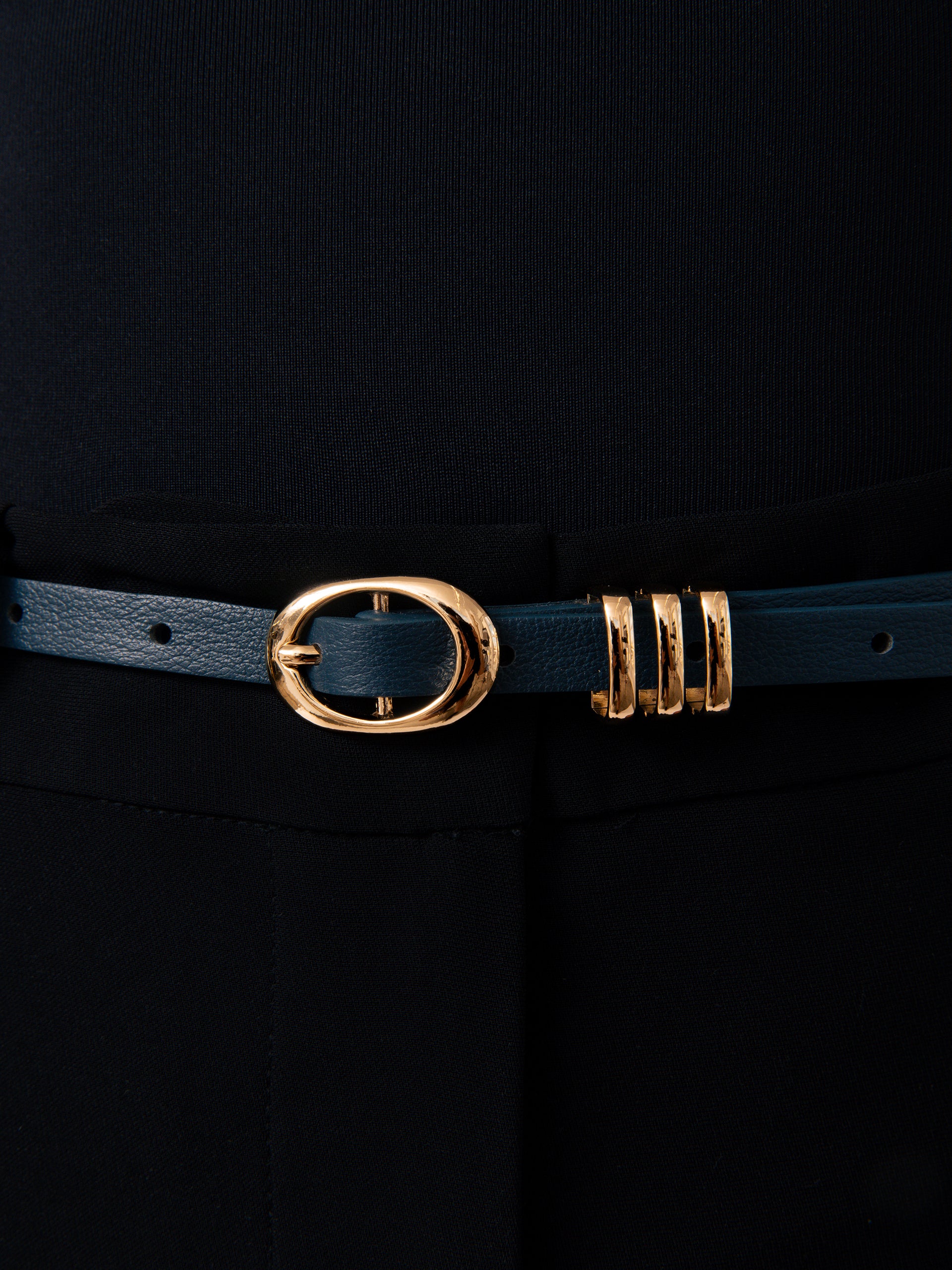 Classic Skinny Belt in Denim