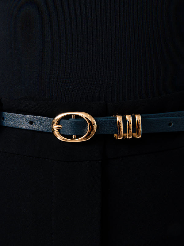 Classic Skinny Belt in Denim Second