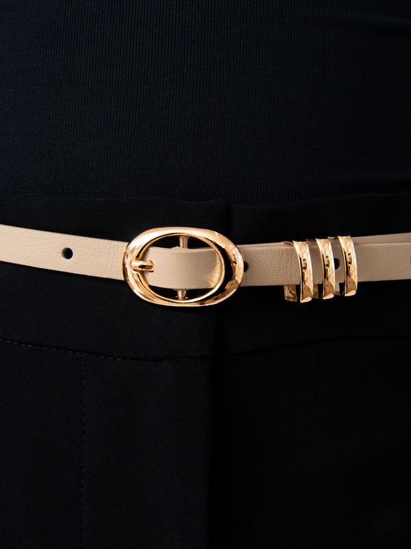 Classic Skinny Belt in Ivory Second
